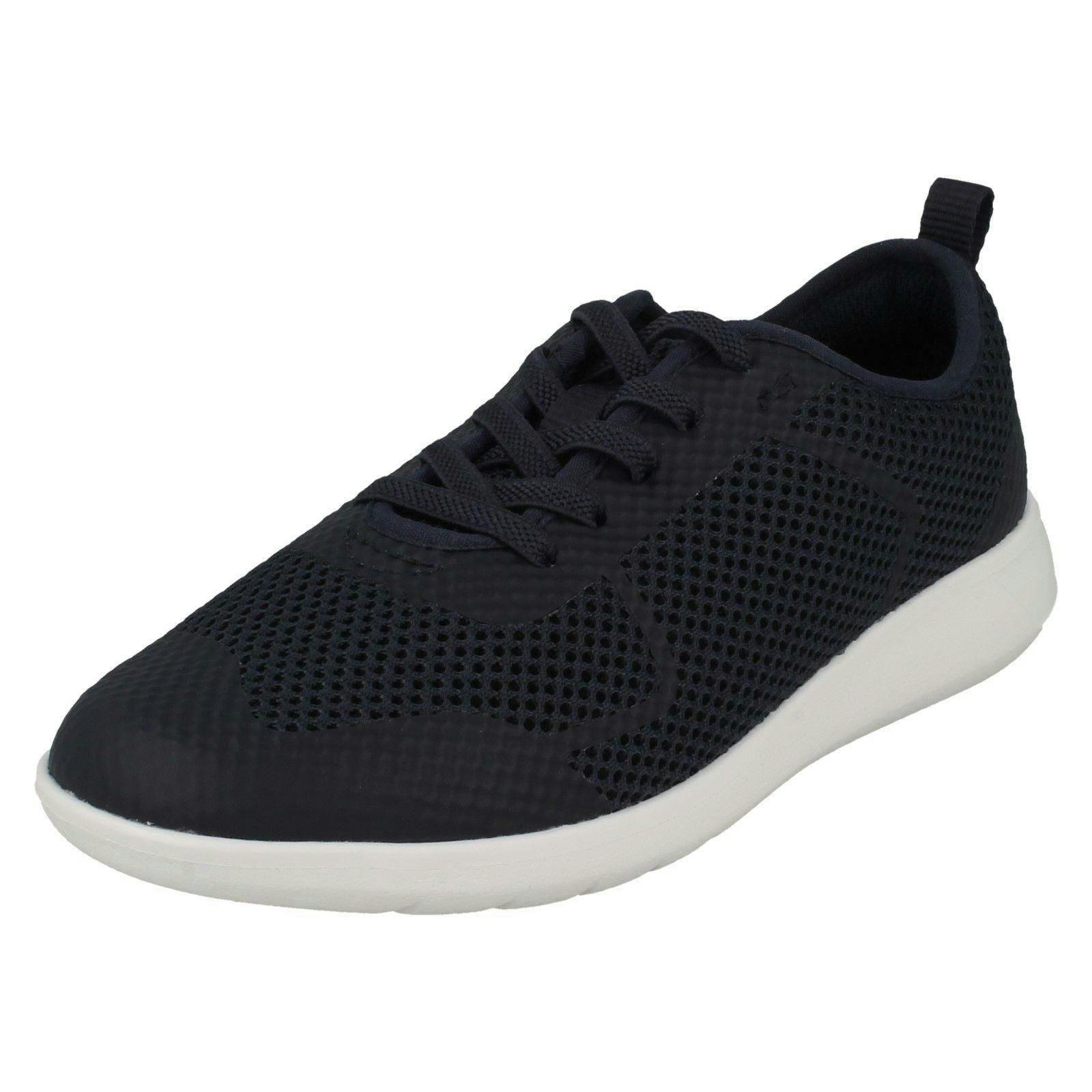 Clarks Boys Childrens Girls Lace Up Trainers Scape Soar K - Navy - Uk 10.5 Child - F