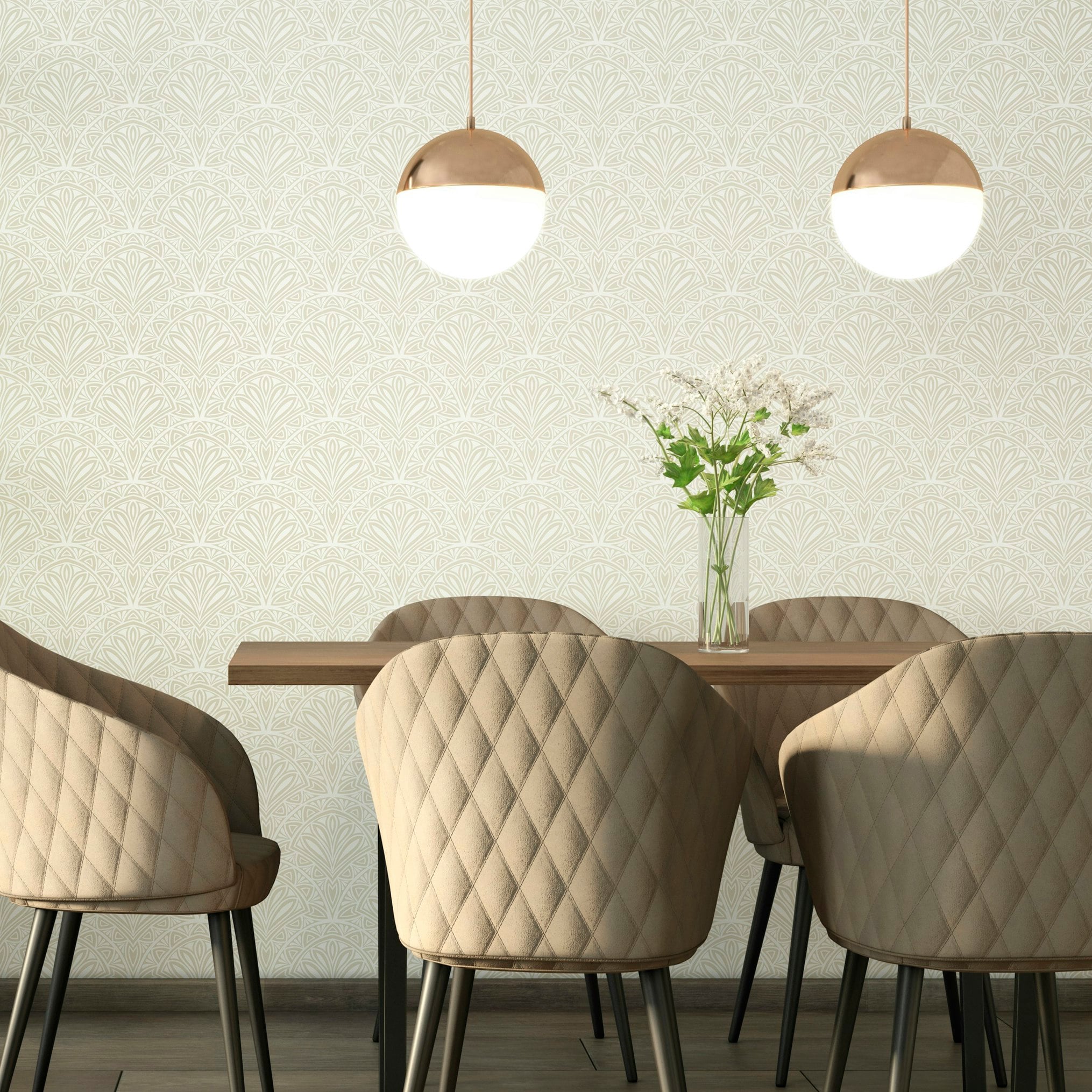 Hoopla Walls Deco Fan - Natural 10M Wallpaper - Natural