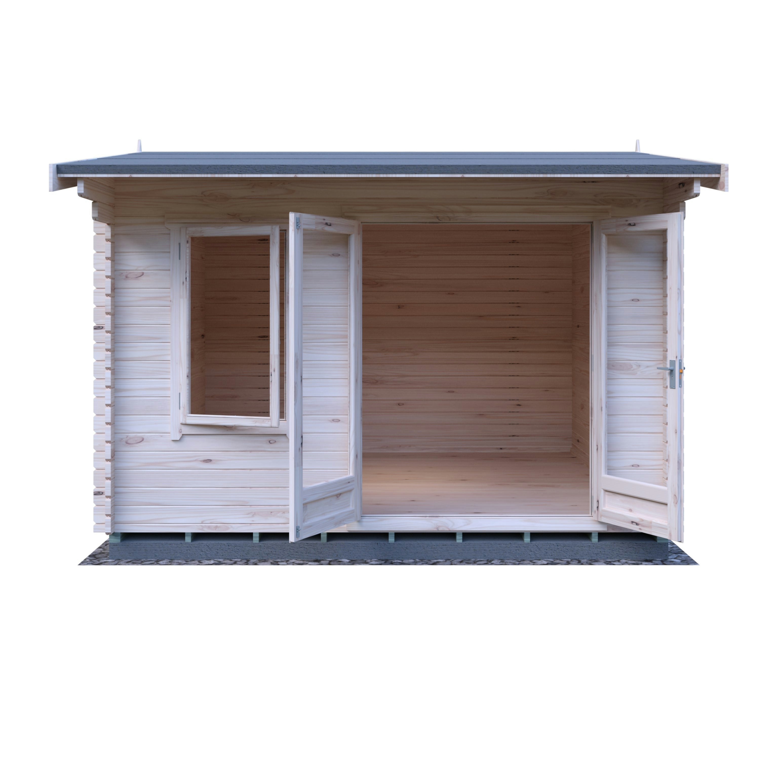 Shire 12x12 bucknells log cabin 28mm Cladding