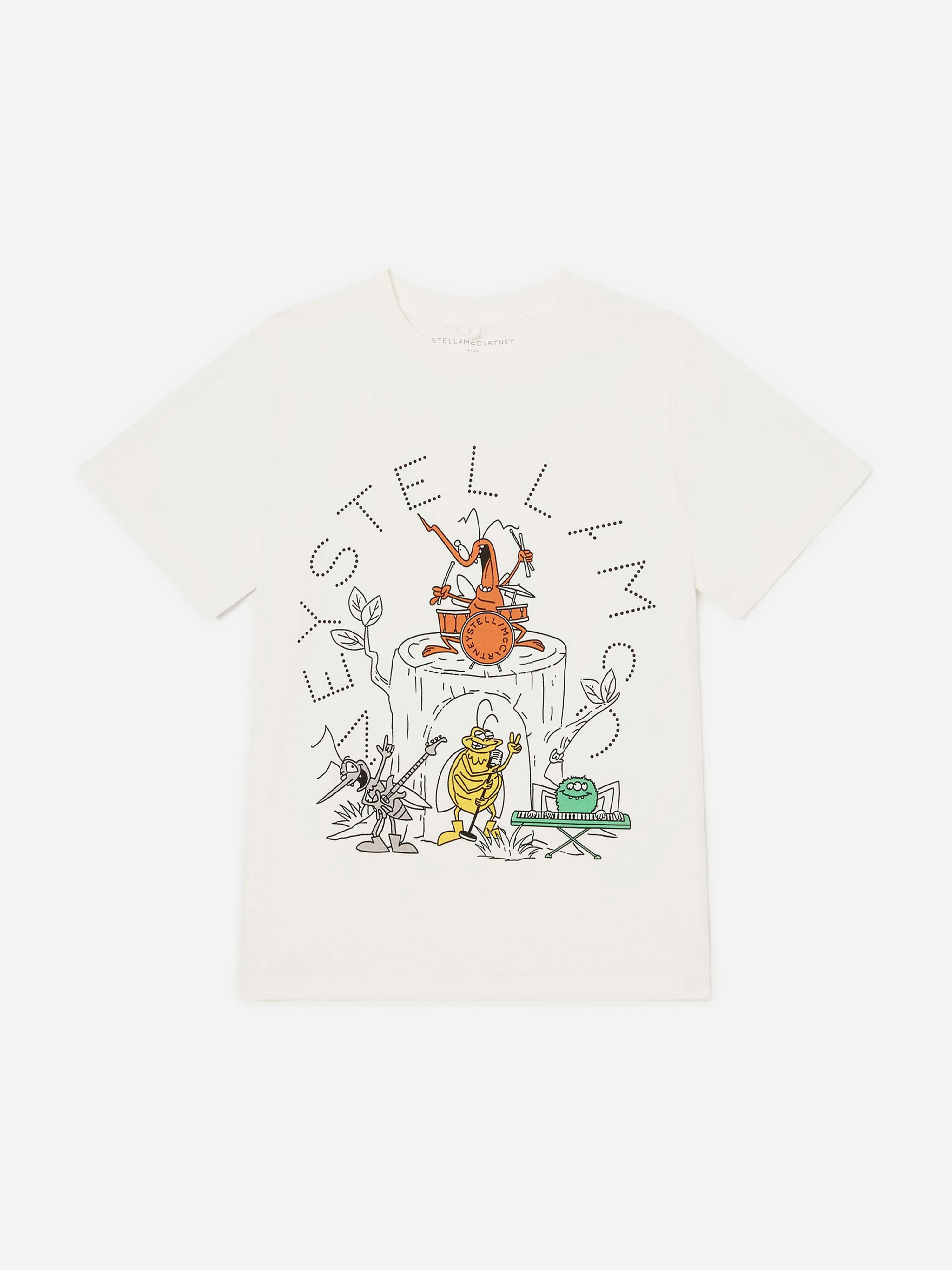 Stella Mccartney Kids Boys Ivory Stella Mccartney Bug Band T-Shirt In - 5 Yrs