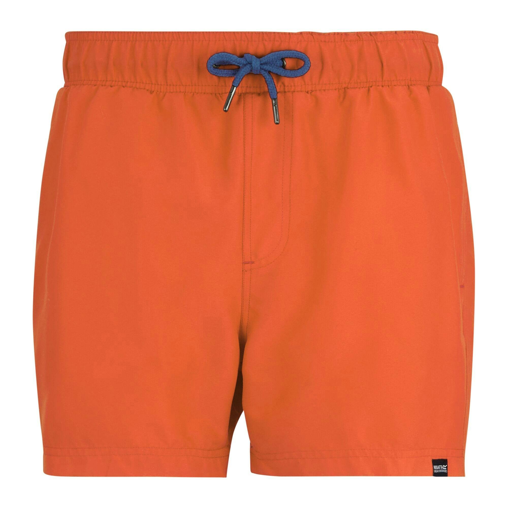 Regatta (Xxl, Tigerlily Orange/Sonic Blue) Mens Mawson Ii Swim Shorts - Image 2