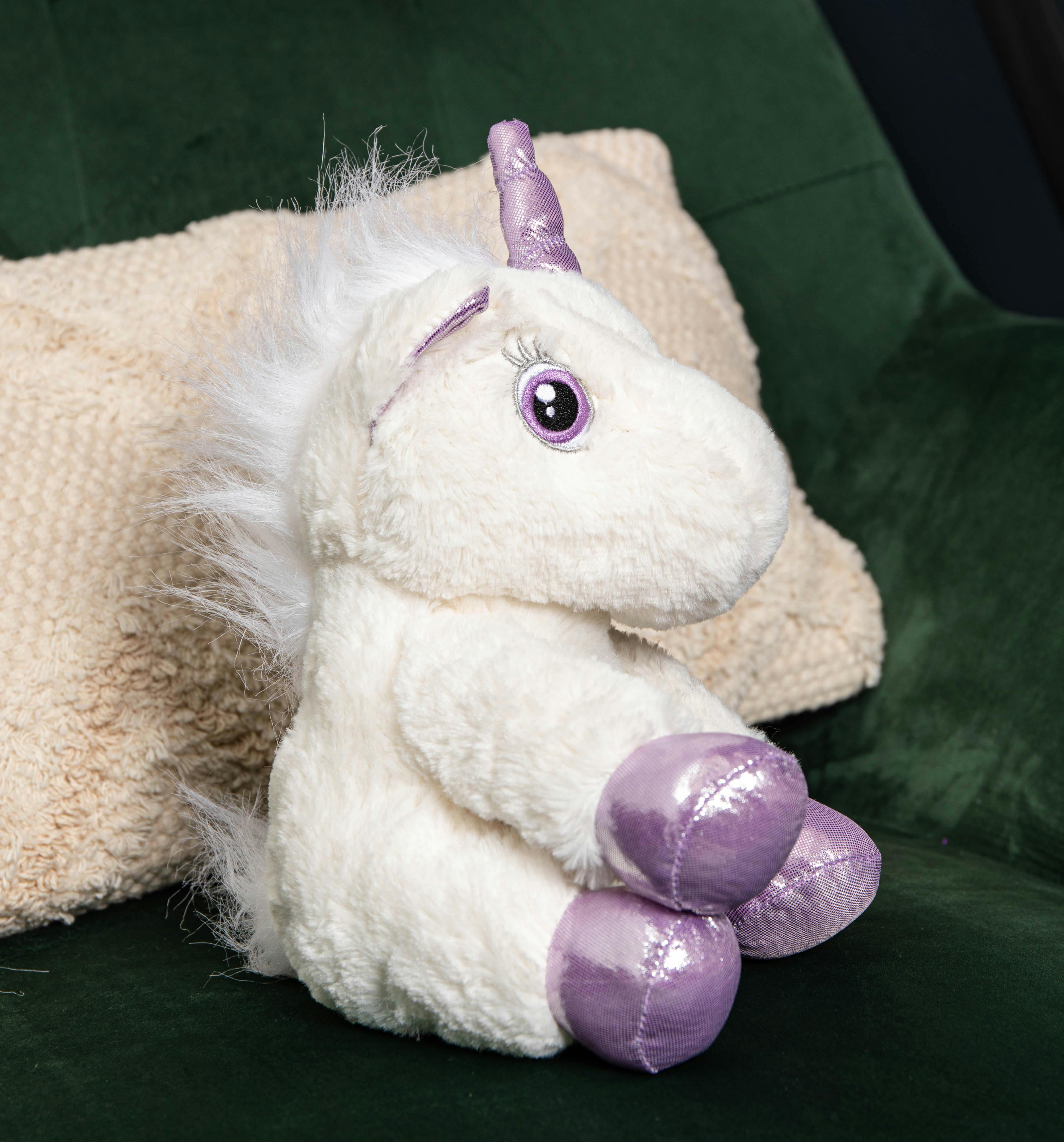 Samuel Alexander 24cm Plush White Unicorn Toy - Sparkly Purple Horn & Hooves - Soft Cuddly Stuffed Animal - Image 2