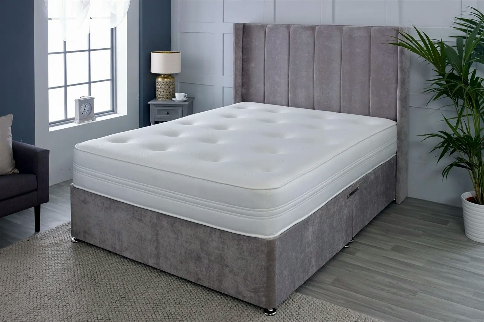 Extreme Comfort White Sirocco Airflow Hybrid Mattress - 18Cm Deep, Spring & Memory Fibre Support - 1 - 2Ft6 Shorty Small Single Mattress (75Cm X 175Cm)