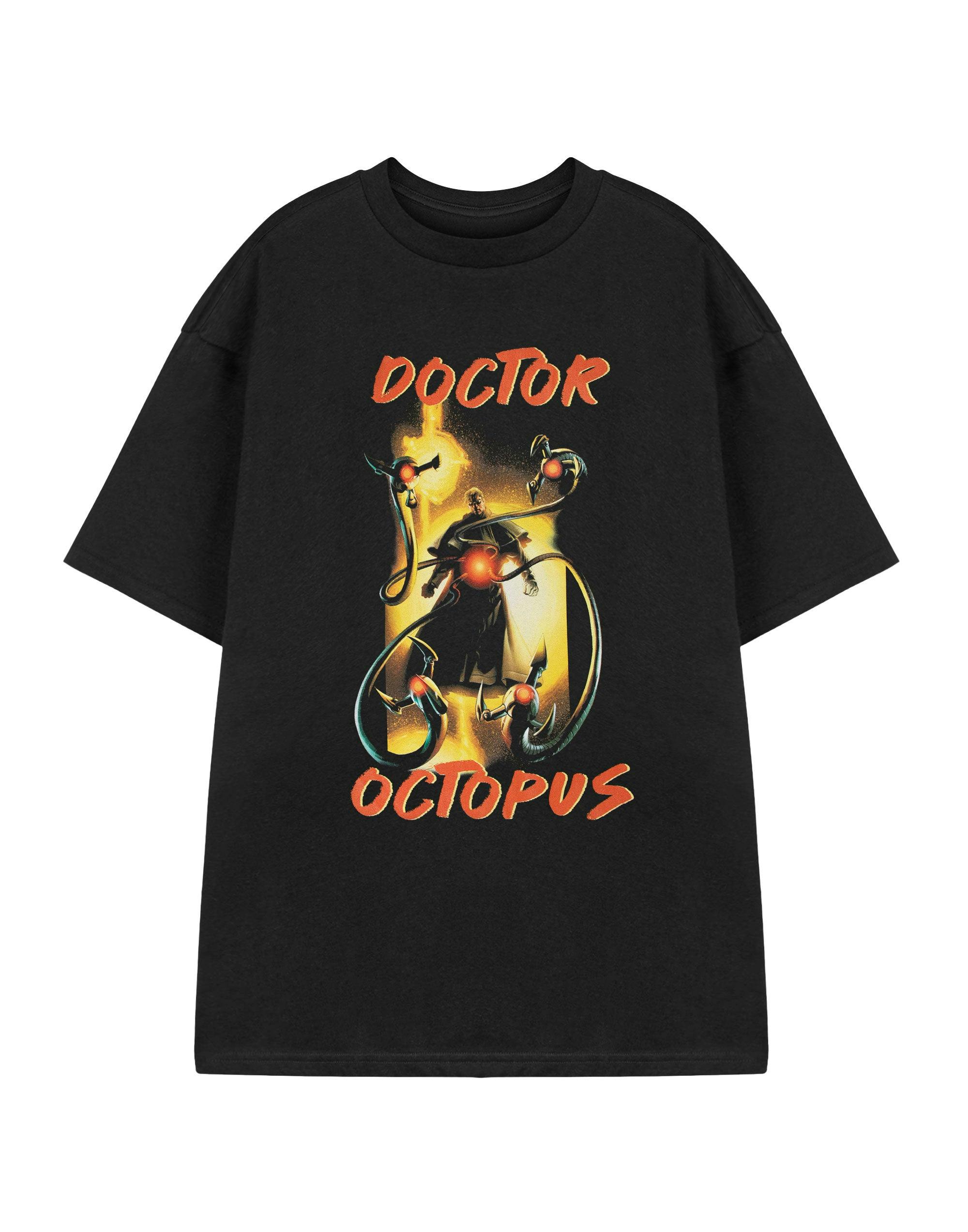 Vanilla Underground Men's Black Marvel Dr Octopus Short Sleeved T-Shirt - Small