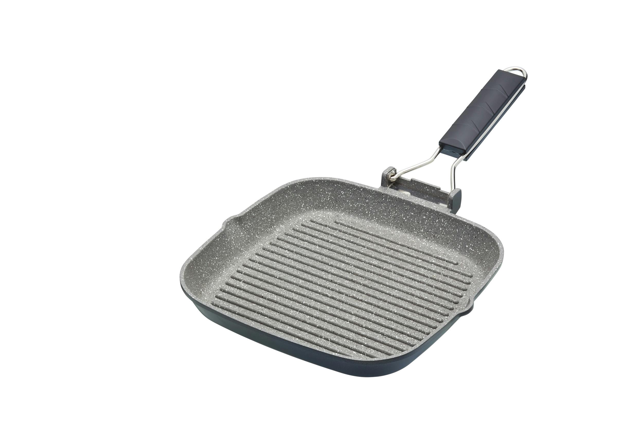 Rackhams Grey Cast Aluminium 20Cm Grill Pan - Aluminium - Griddle Pan