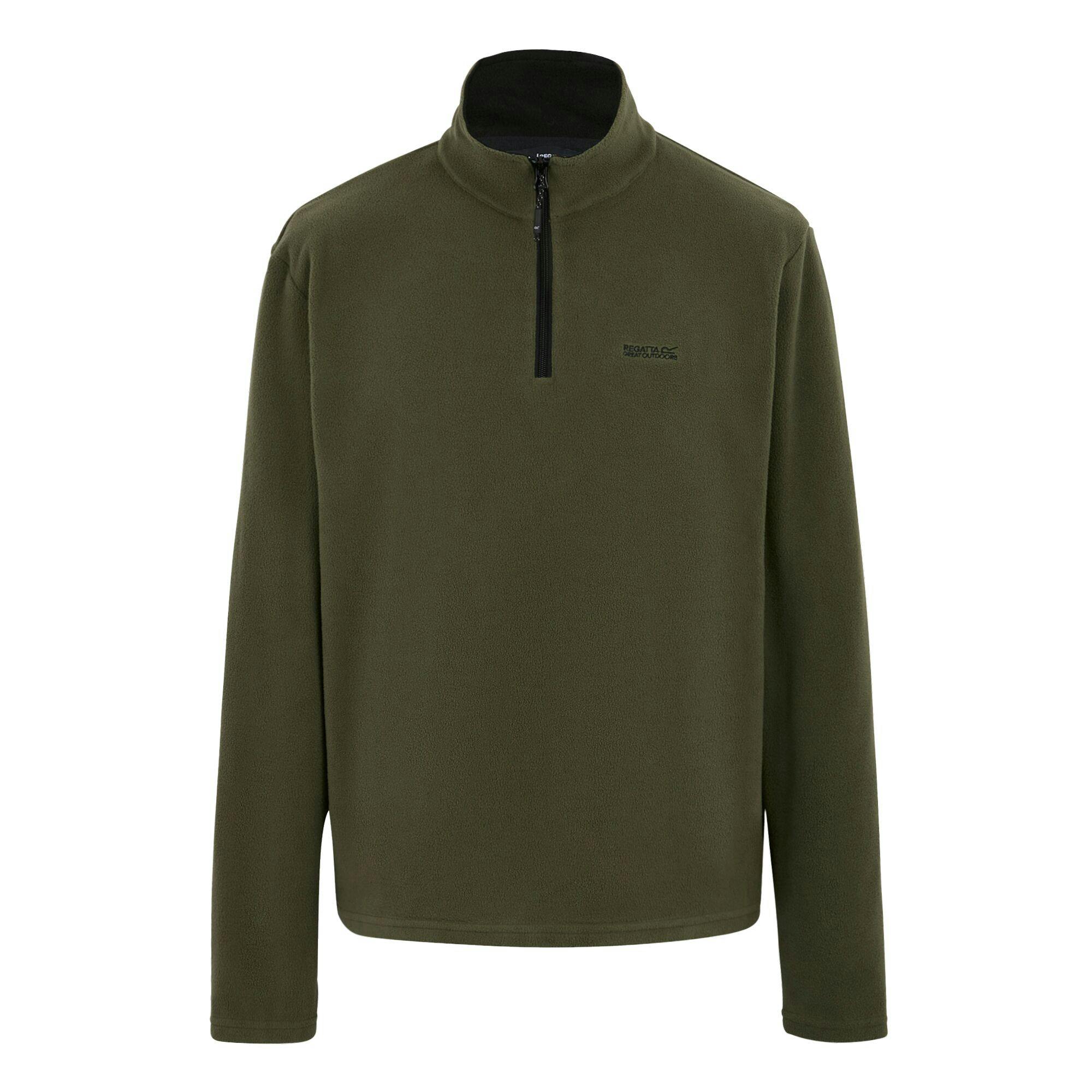 Regatta Men's Great Outdoors Thompson Half Zip Fleece Top - Olive Night - M - Olive Night - 100% Polyester