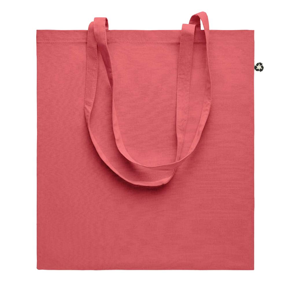 Midocean Red Zoco Colour Recycled Cotton Shopper Bag - One Size