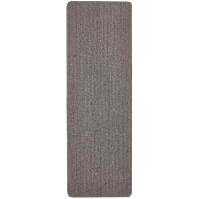The Rugs Grey Washable Plain Mat And Runner - 67X200 Cm