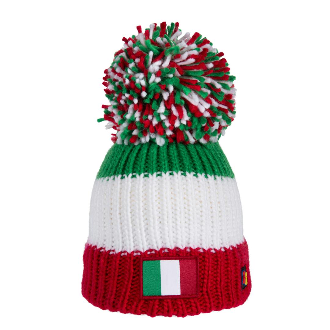 Big Bobble Hats Unisex Red/White/Green Fihat 500