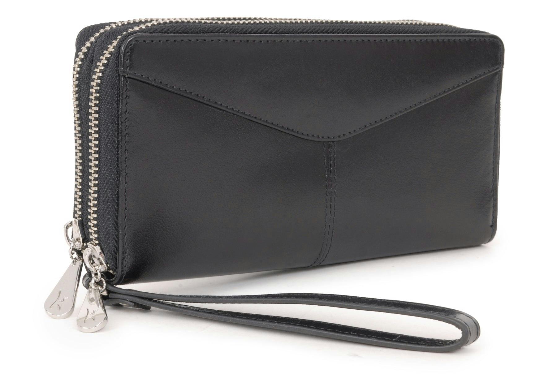 Catwalk Collection Handbags Black Clara - Wristlet Purse