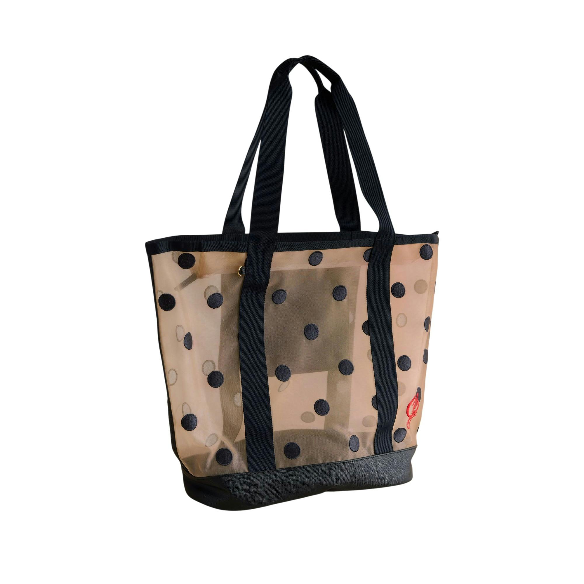 Cath Kidston Cream Monochrome Mesh Tote Bag - One Size