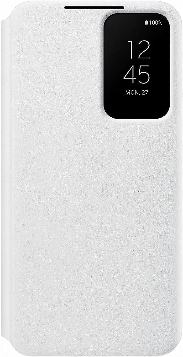 Samsung White Galaxy S22 Smart Clear View Cover - Ef-Zs901cwegww
