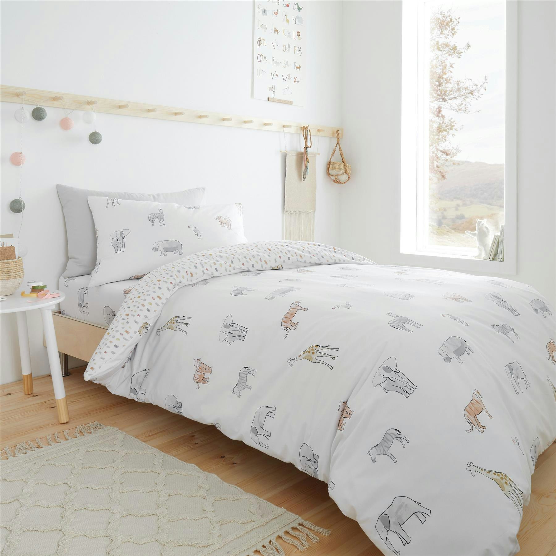 Bianca Zoo Animals Multi Duvet Cover Set - Multi - Cotton - Junior