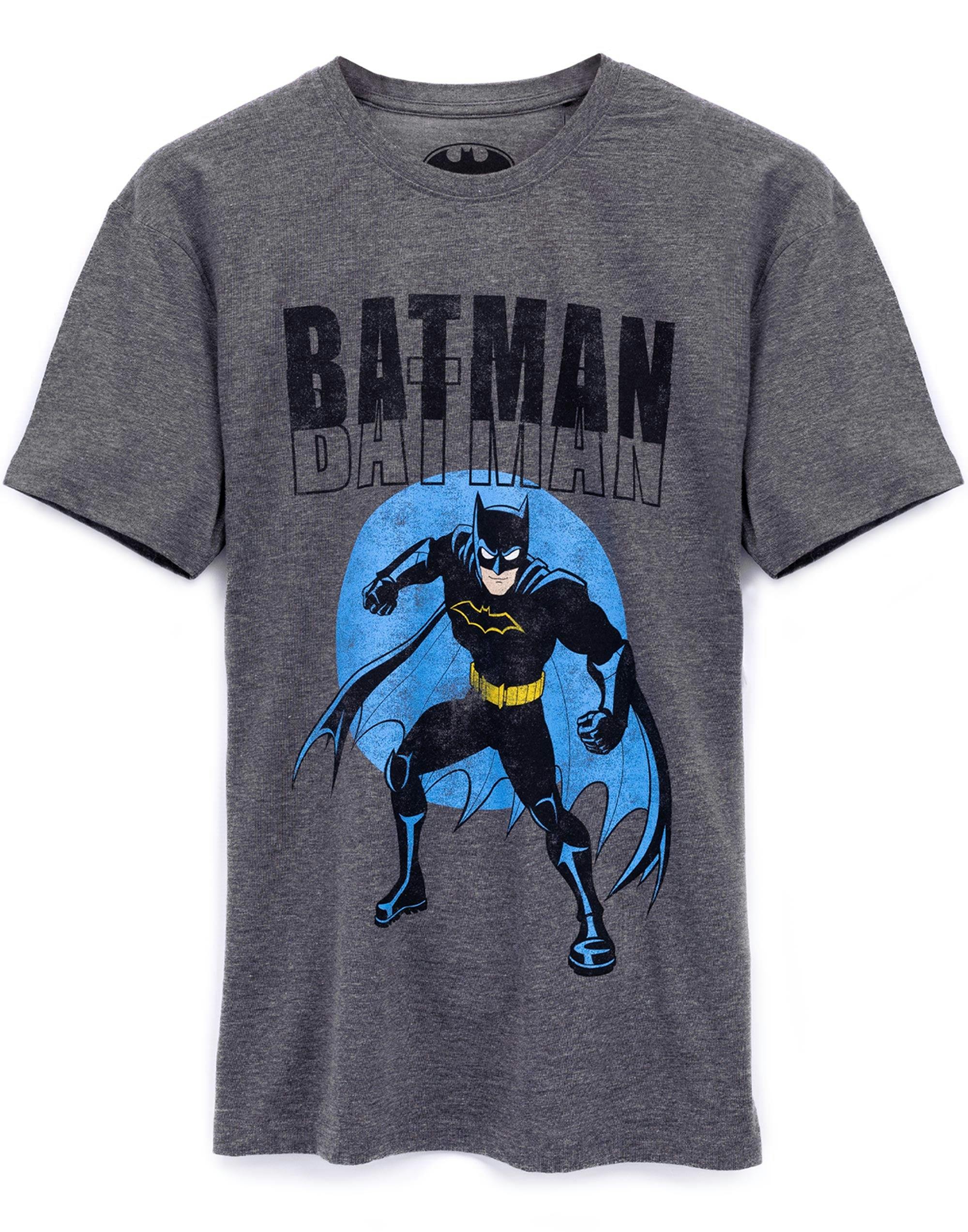 Vanilla Underground Men's Grey Dc Comics Batman Short Sleeved T-Shirt - X-Small