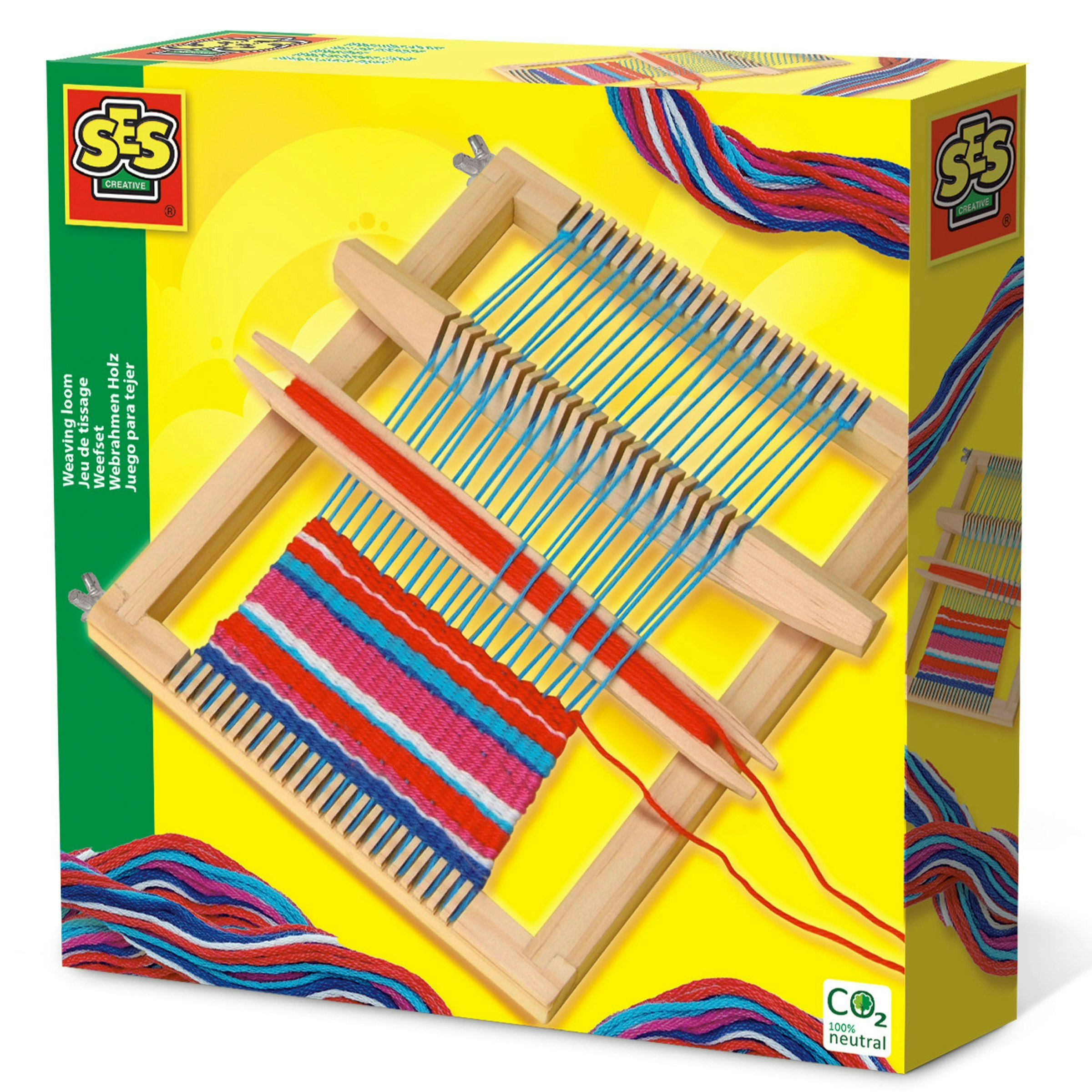 Ses Creative White/Red/Pink Weaving Loom