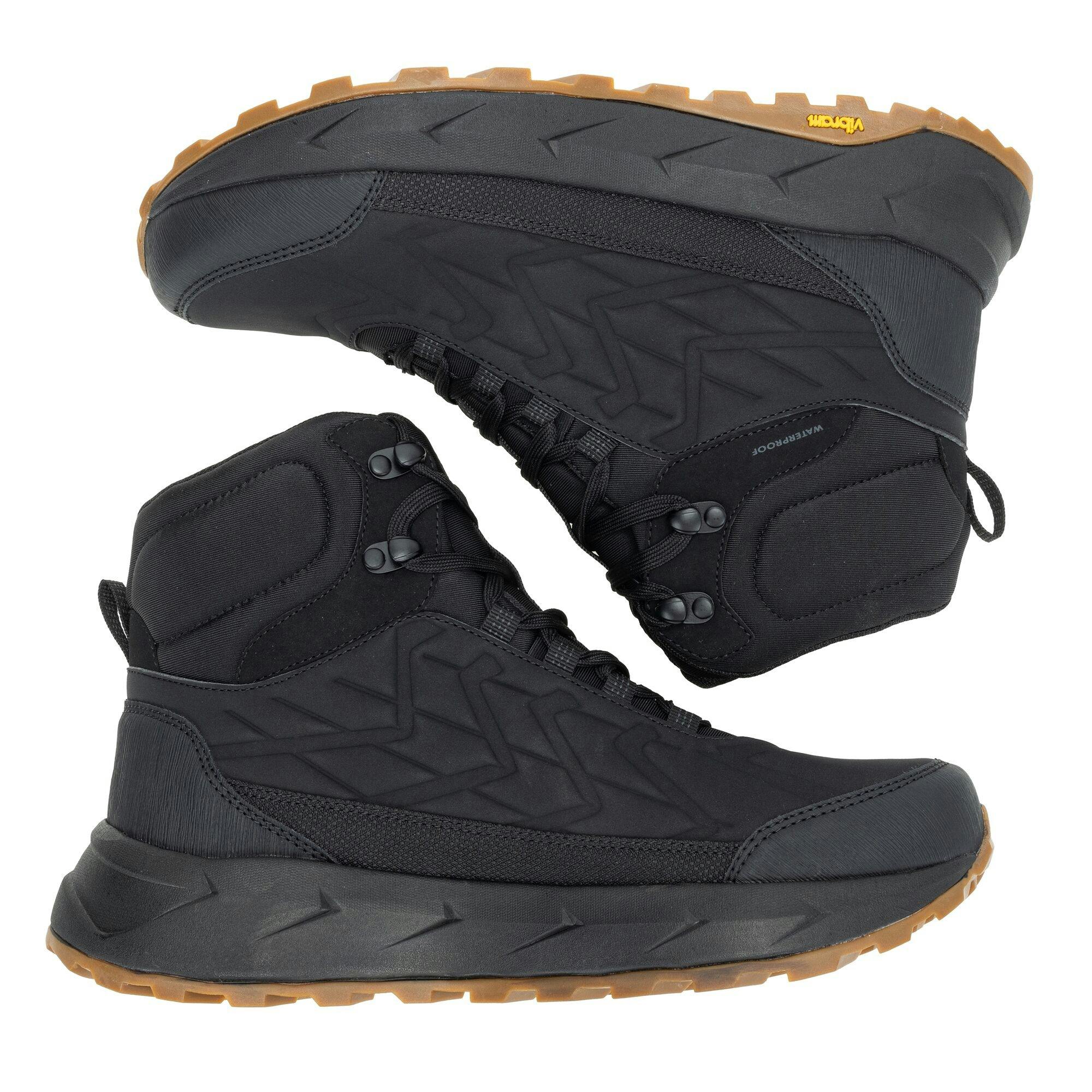 Regatta Men's Onyx/Black Mid Cut Walking Boots - Black/Gum - 10 Uk - Black/Gum - 100% Mixed