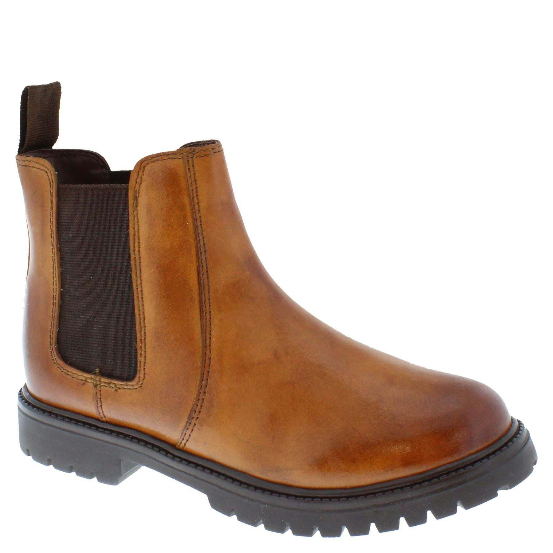 Frank James Boys Rutland Girls Infant Junior Leather Chelsea Dealer Boots - Tan - 10 Jr Uk - 10 Jr Uk
