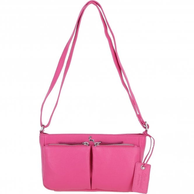 Ashwood Pink Real Leather Crossbody Bag: Iverness - Hot - Leather