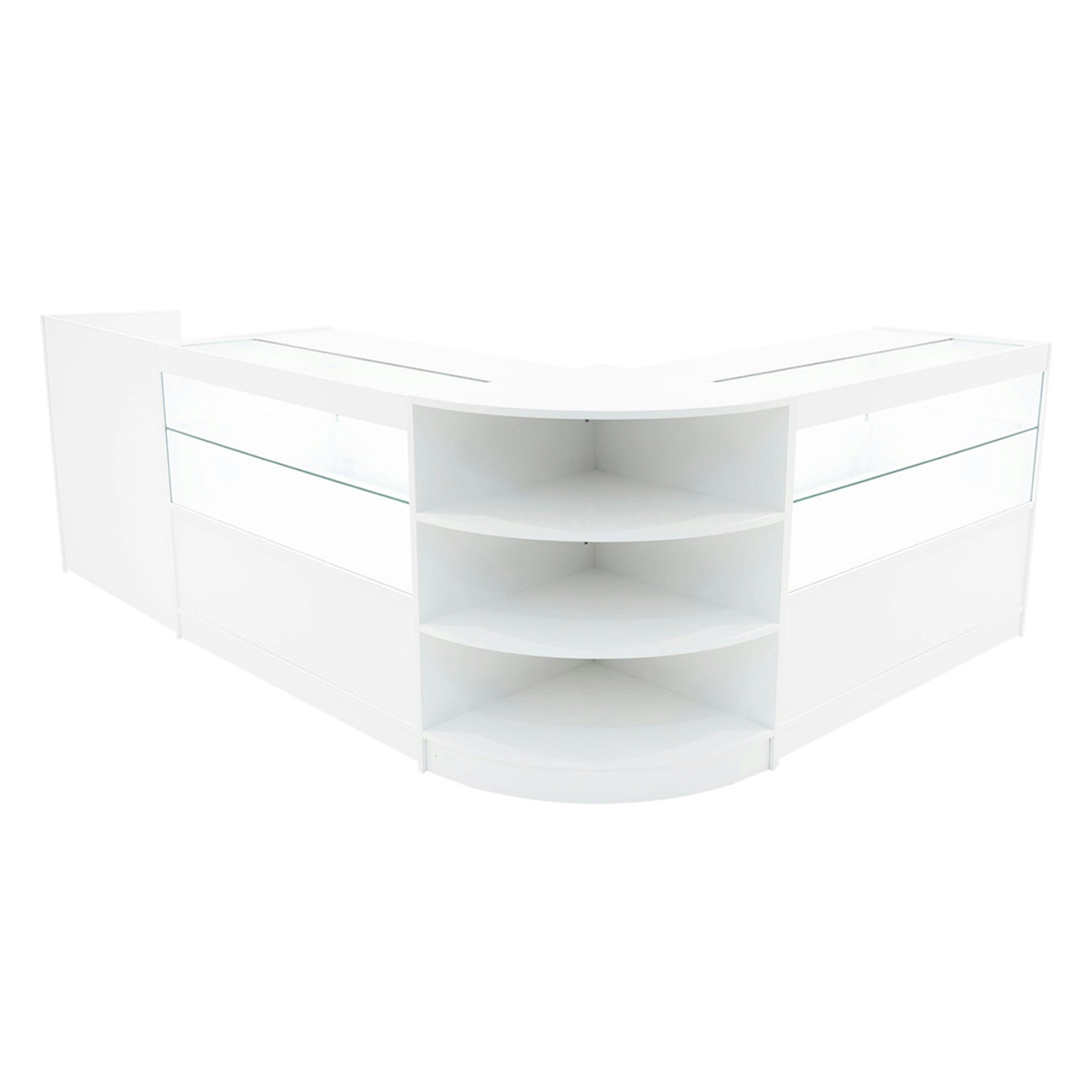 Rackhams White Eclipse Led Shop Counter Set Lm60, Tb60 & 2 X C1200