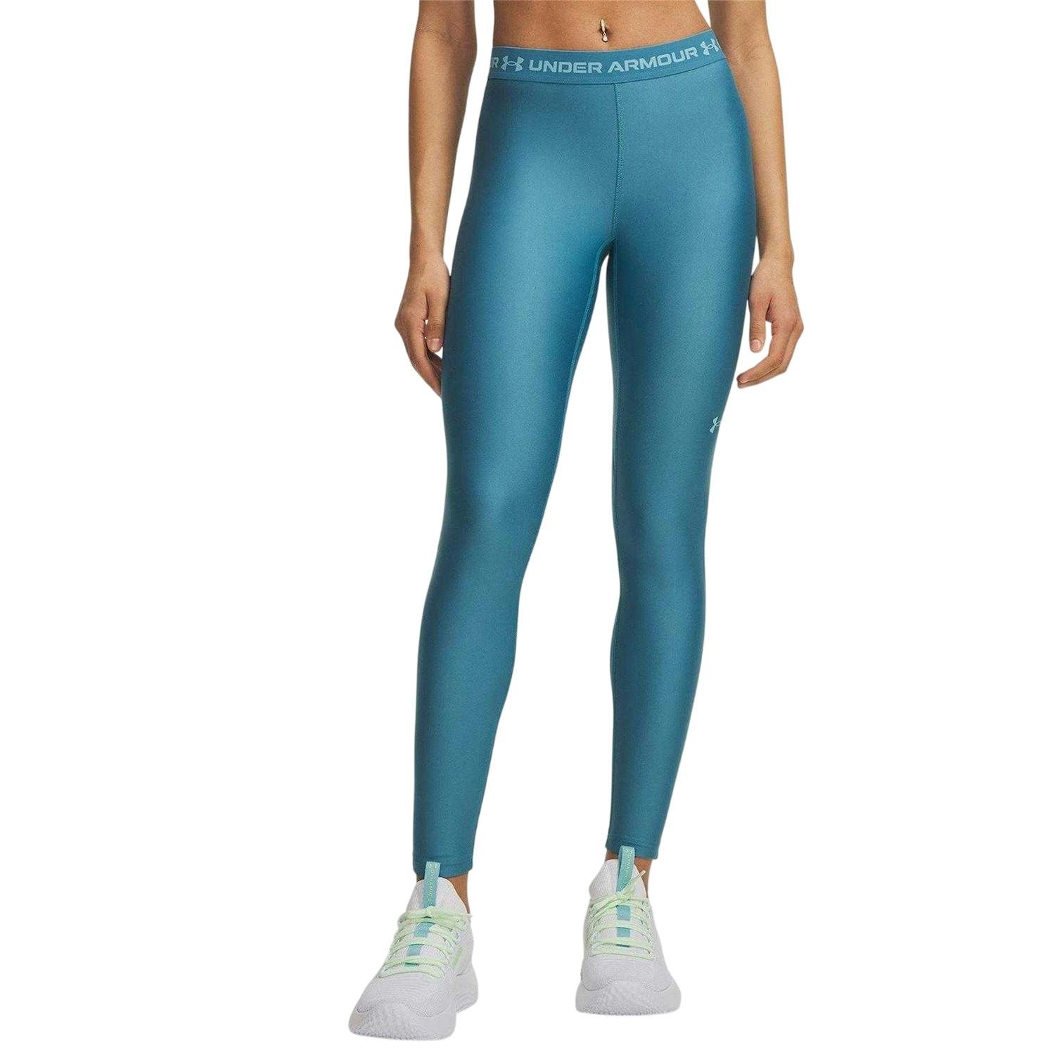 Under Armour Women's Blue Heatgear Leggings - 12 Uk R - 87% Polyester/13% Elastane