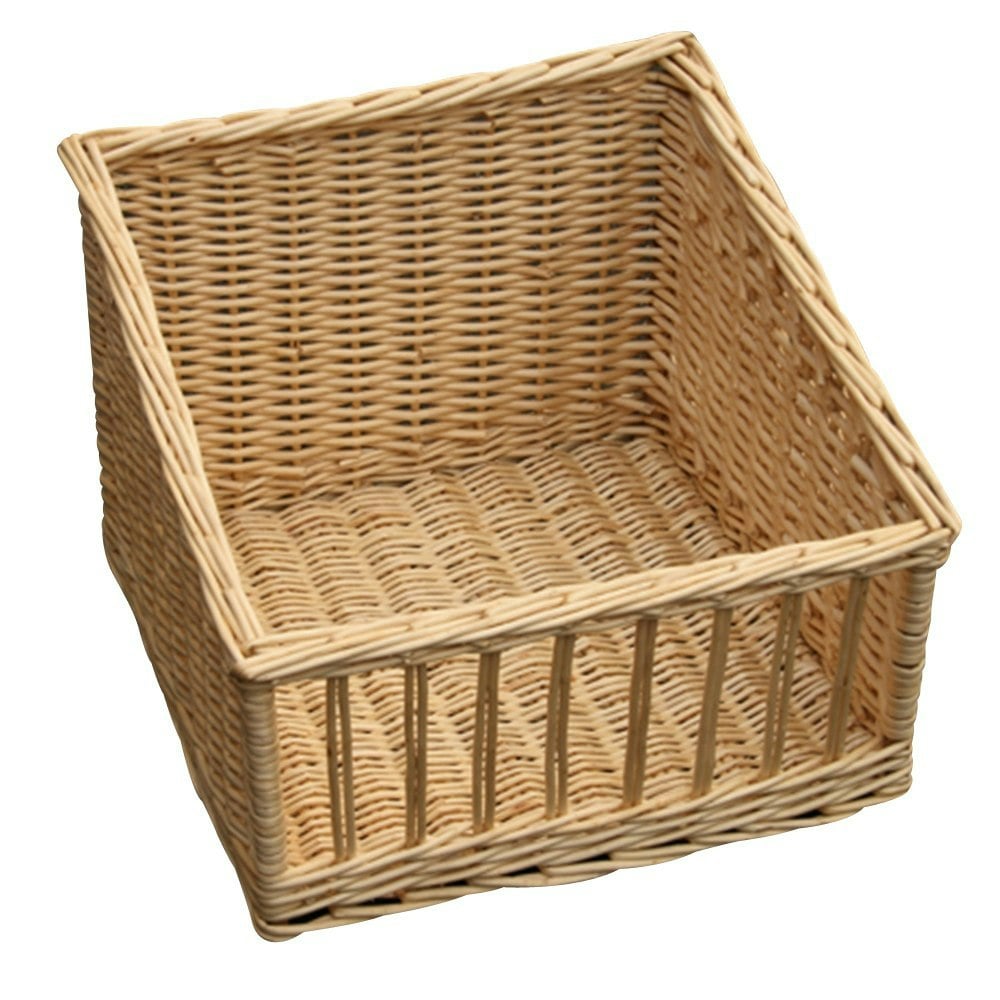 Red Hamper Red/Brown Hamper Bakers Display Wicker Tray - Wicker - 1
