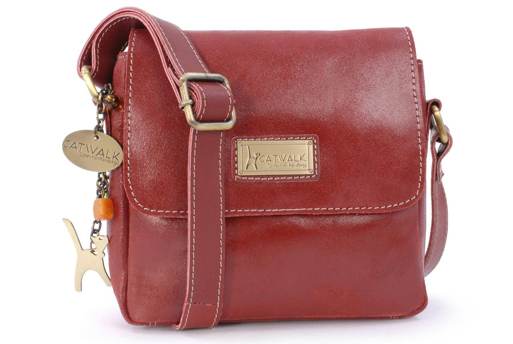 Catwalk Collection Handbags Red Sabine - Messenger Bag - S