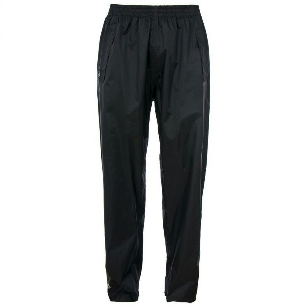 Trespass Women's Black Qikpac Tp75 Packaway Waterproof Trousers - Large