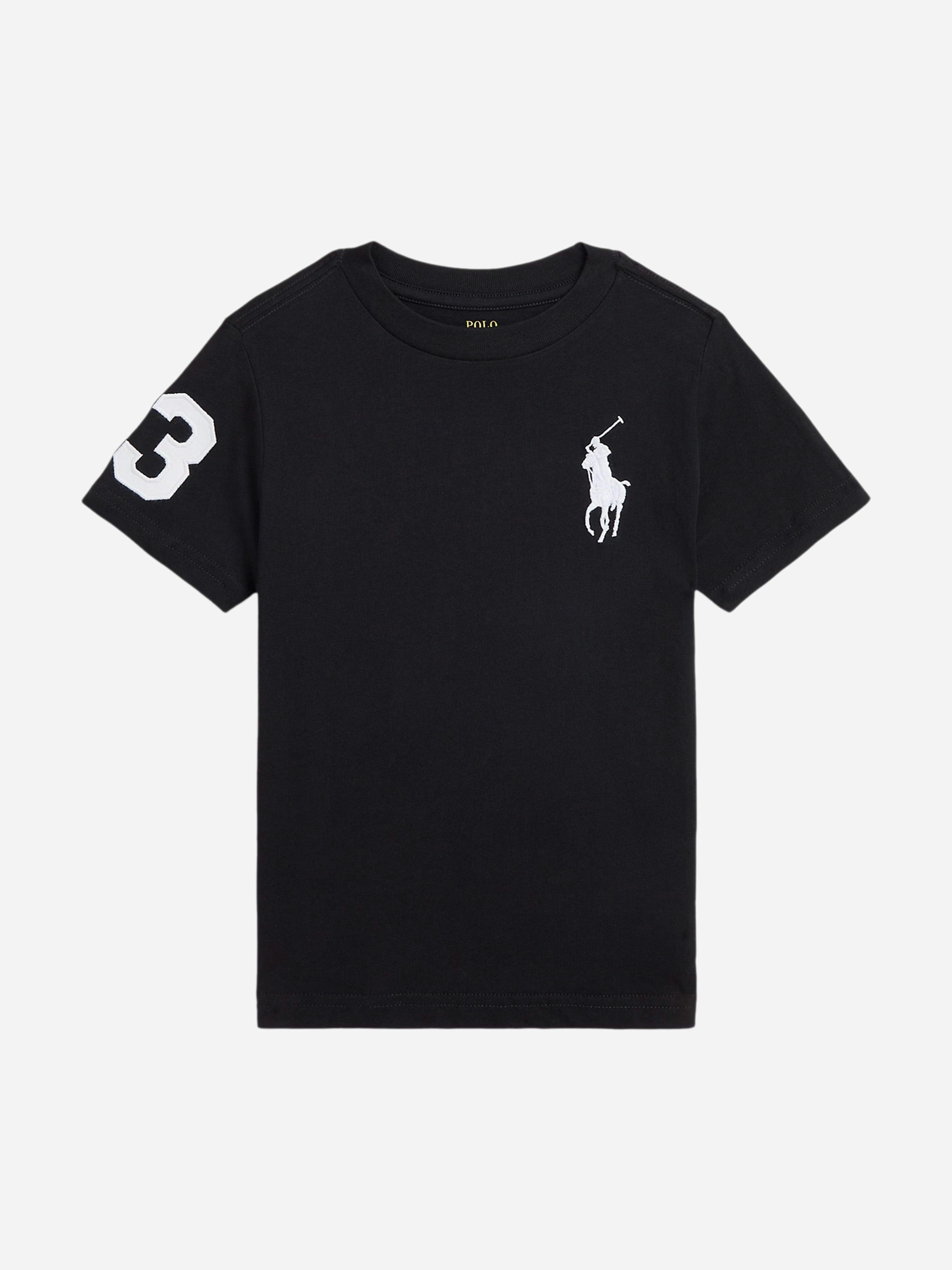 Ralph Lauren Kids Boys Black Ralph Lauren Logo T-Shirt In - 18-20 Yrs (Xl)