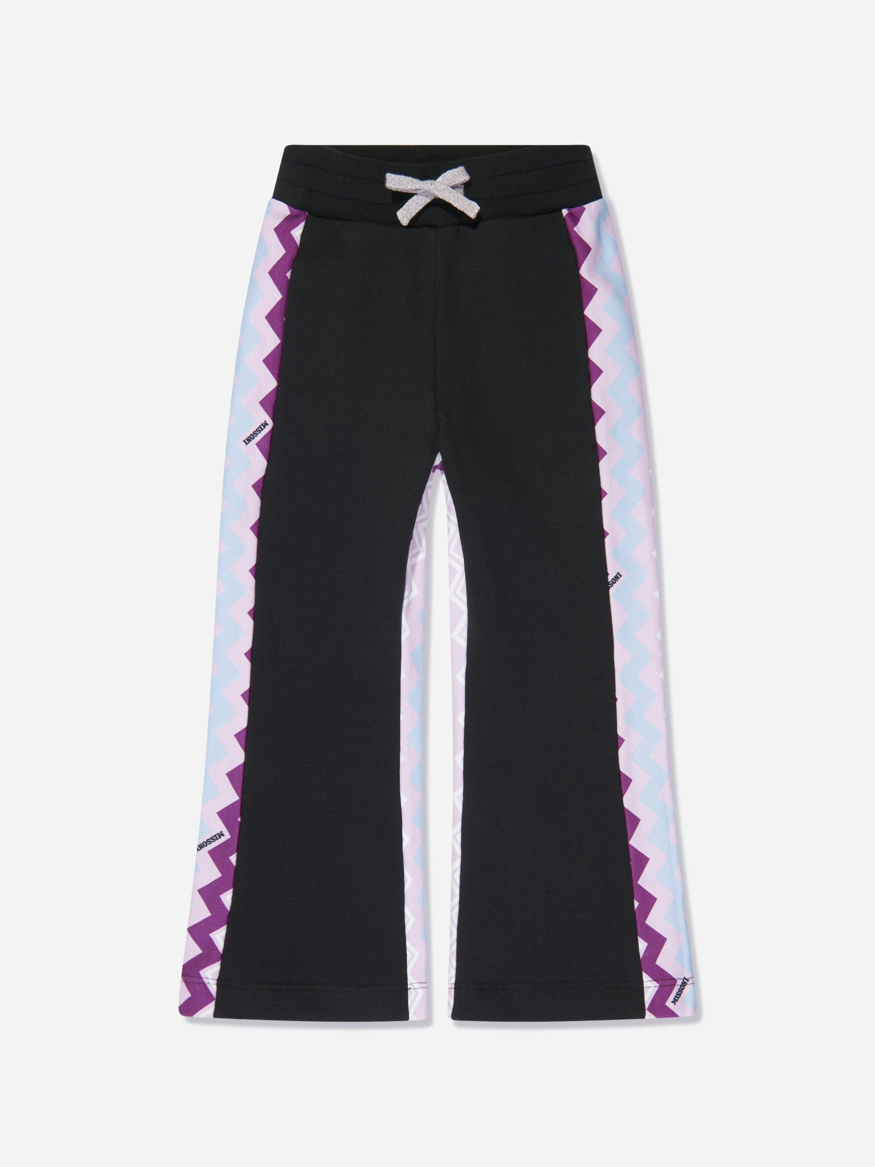 Missoni Girls Black Zigzag Joggers In - 6 Yrs