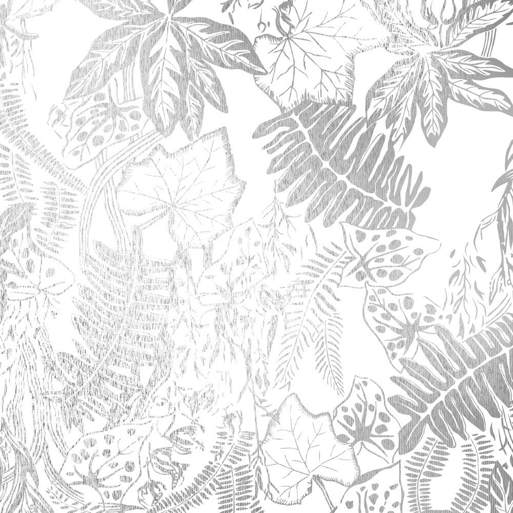 Erica Wakerly Silver/White Hothouse And Wallpaper - 10M Roll