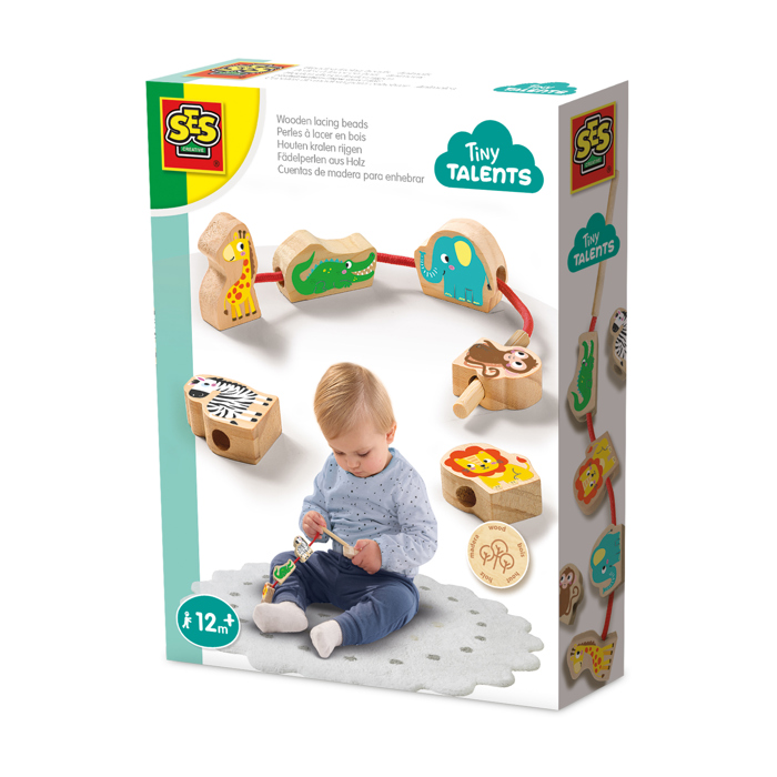 Ses Creative Wooden Lacing Beads - Animals