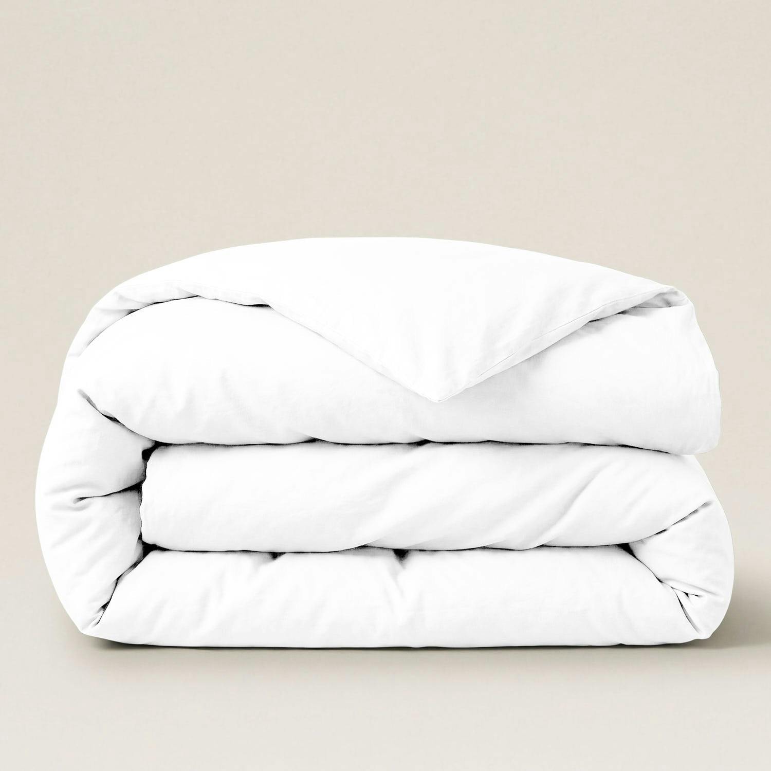 Bedable White Percale Duvet Cover - King