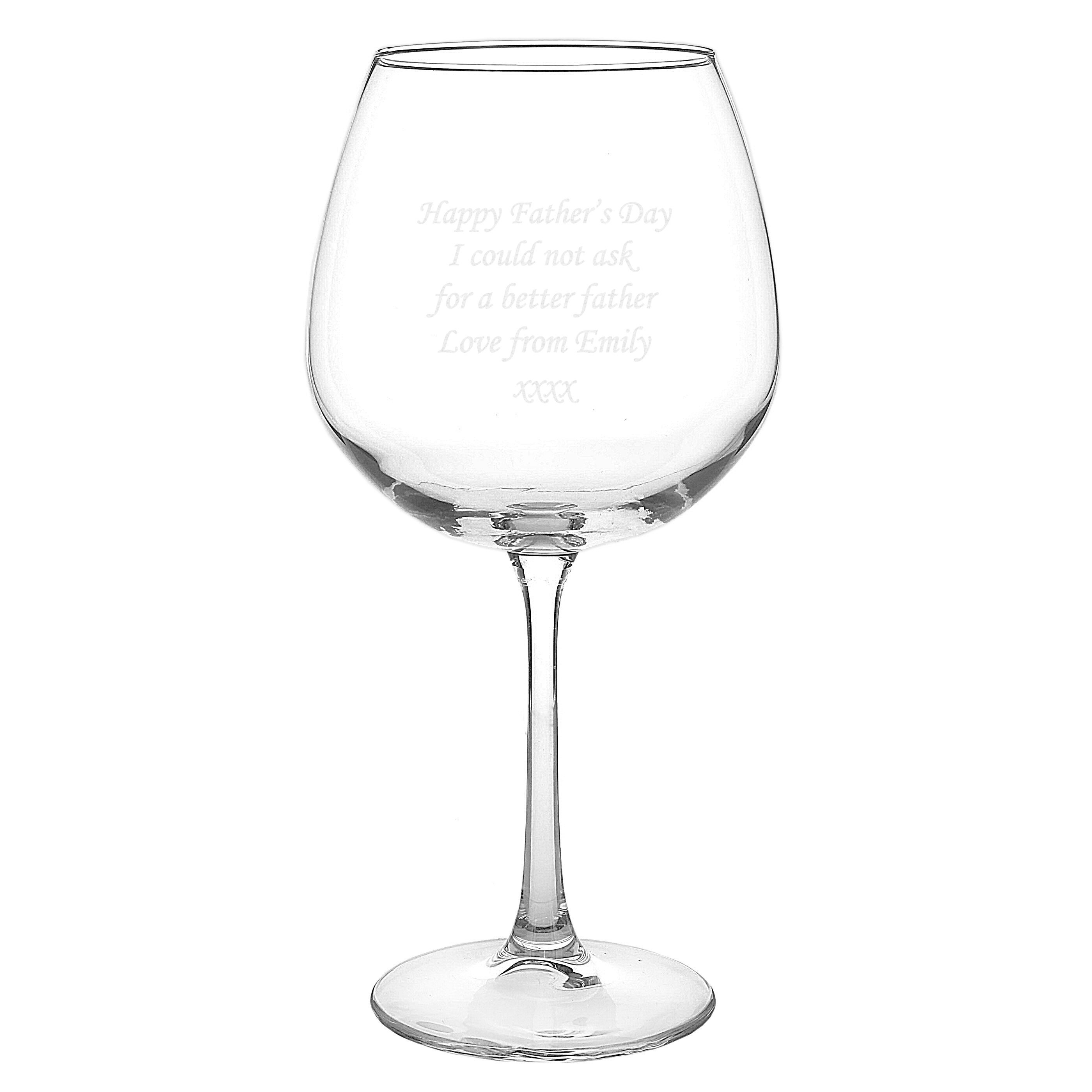 Personalised Memento Company Personalised Bottle Of Wine Glass