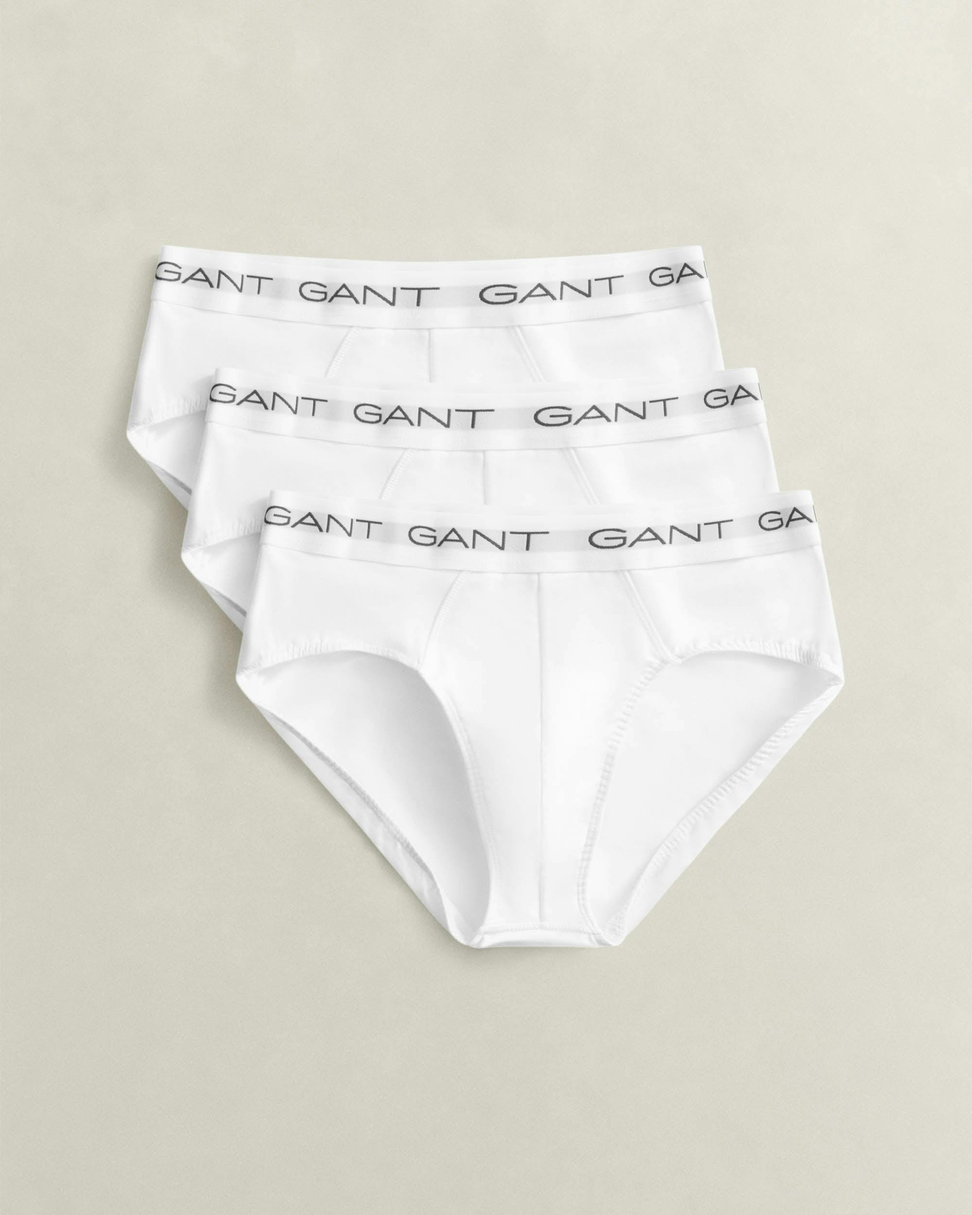 Gant Men's White 3-Pack Logo Waistband Briefs - 110 - 110 - L