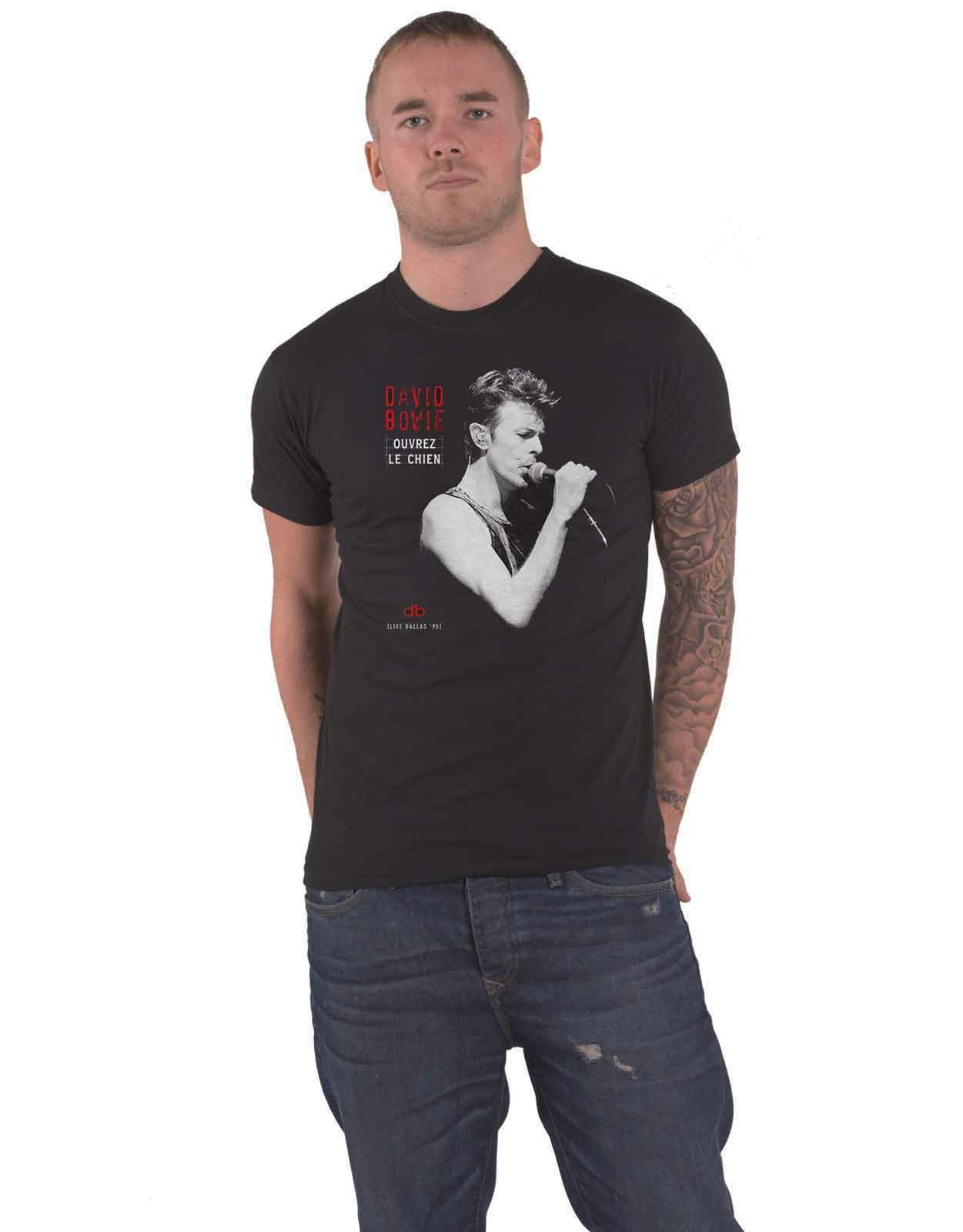 Paradiso Clothing Unisex Black David Bowie Ouvrez Le Chien Dallas 1995 T Shirt - S