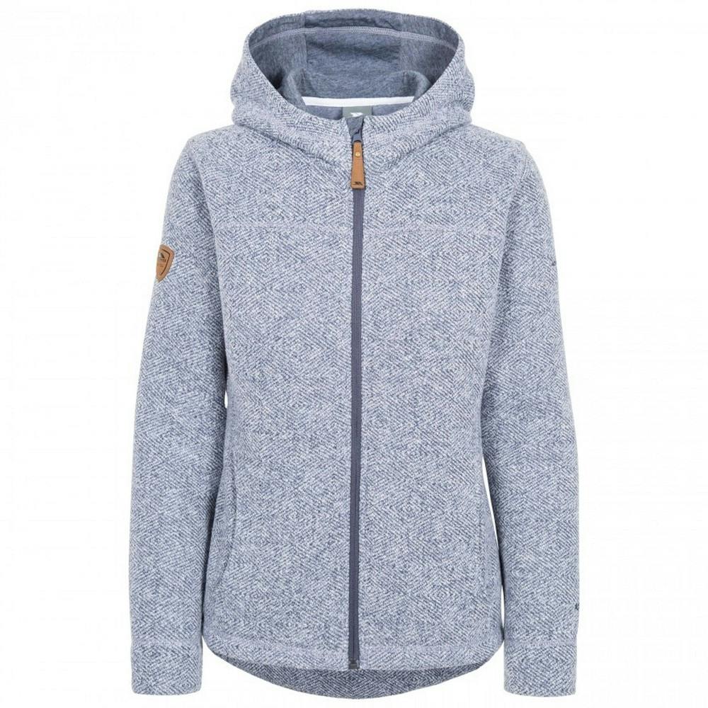 Trespass Women's Blue Reserve Hooded Fleece - Denim - S - Denim - 100% Polyester