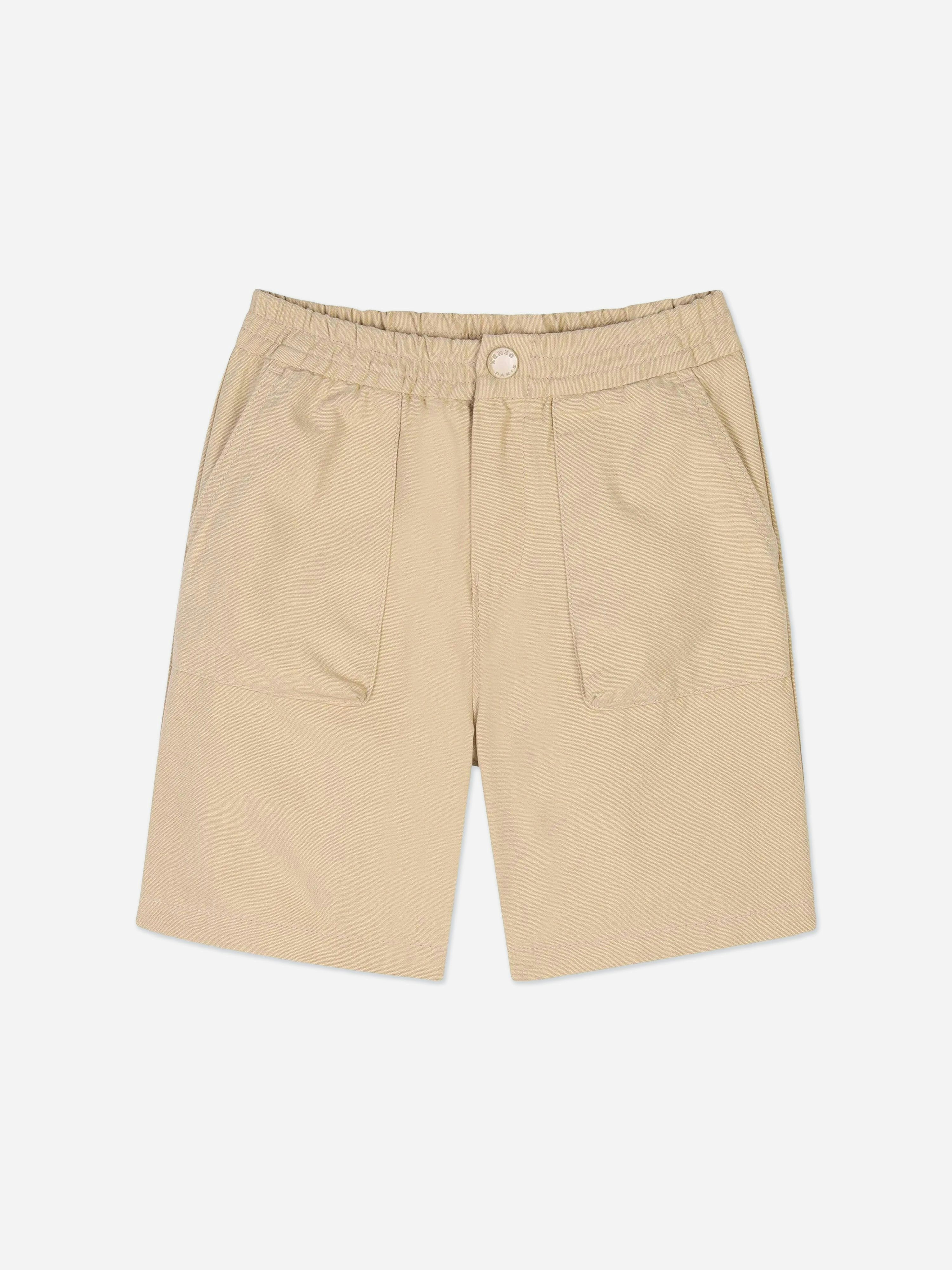 Kenzo Kids Boys Beige Kenzo Sunflower Bermuda Shorts In - 12 Yrs