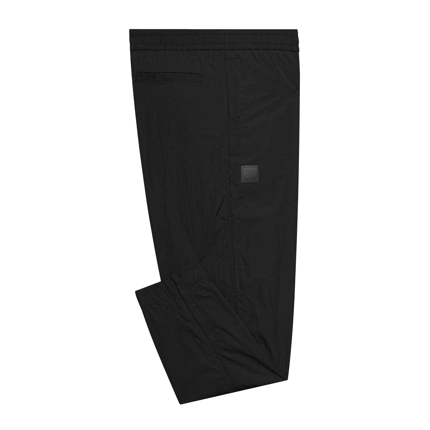 Boss Men's Black Solid Regular Jogging Bottoms - Xxl - 100% Mixed