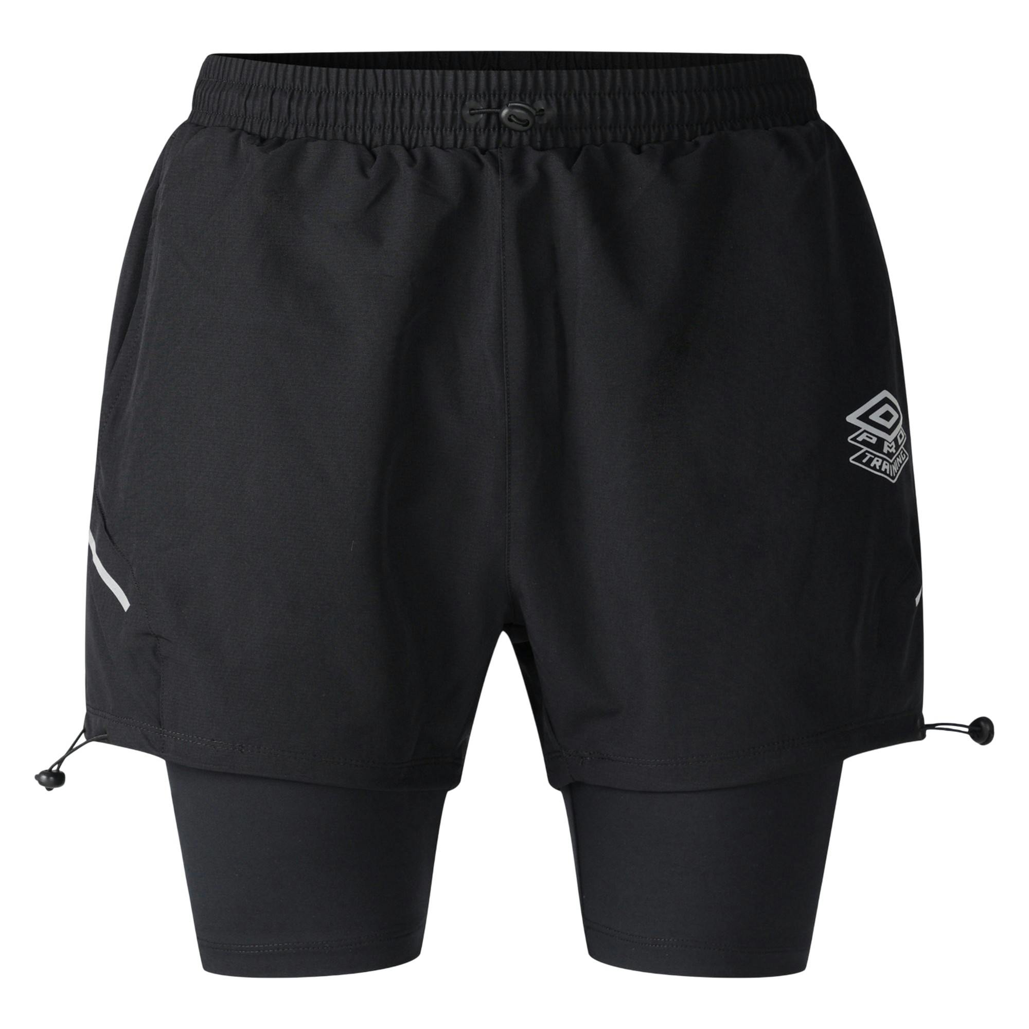Umbro Men's Black Pro Training Elite Hybrid Short - Xxl - 100% Polyester