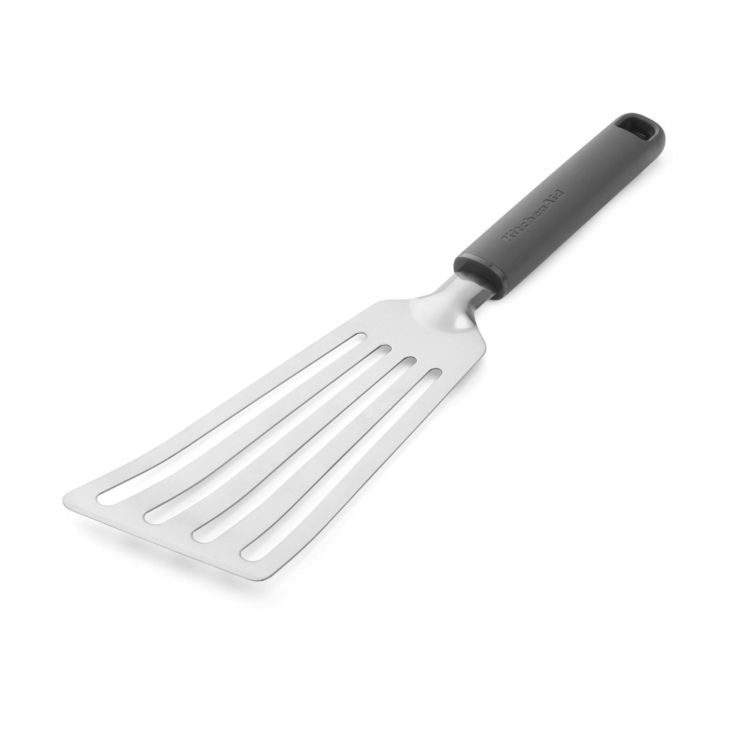 Rackhams Grey Flex Turner, Charcoal 31.5Cm - Stainless Steel - Food Turner