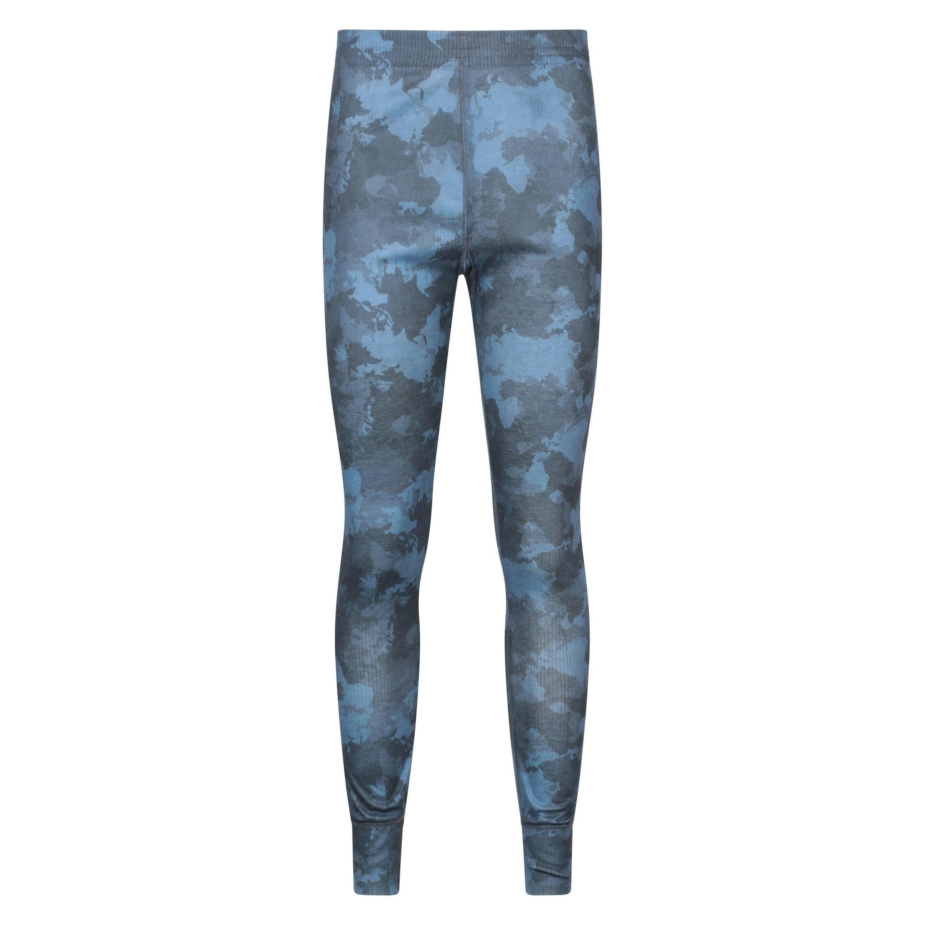 Mountain Warehouse Men's Talus Dash Print Thermal Bottoms - Navy - Xxs R - Navy - 100% Polyester