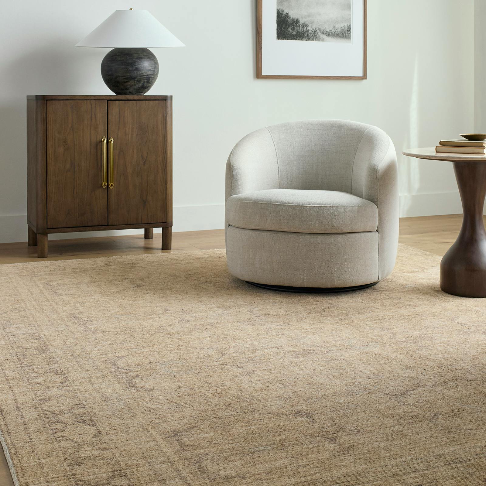Livabliss Brown/Ivory/Green Galey Alix Fetscher-Vintage Traditional Boho Fringe Rug - 152 X 229 Cm