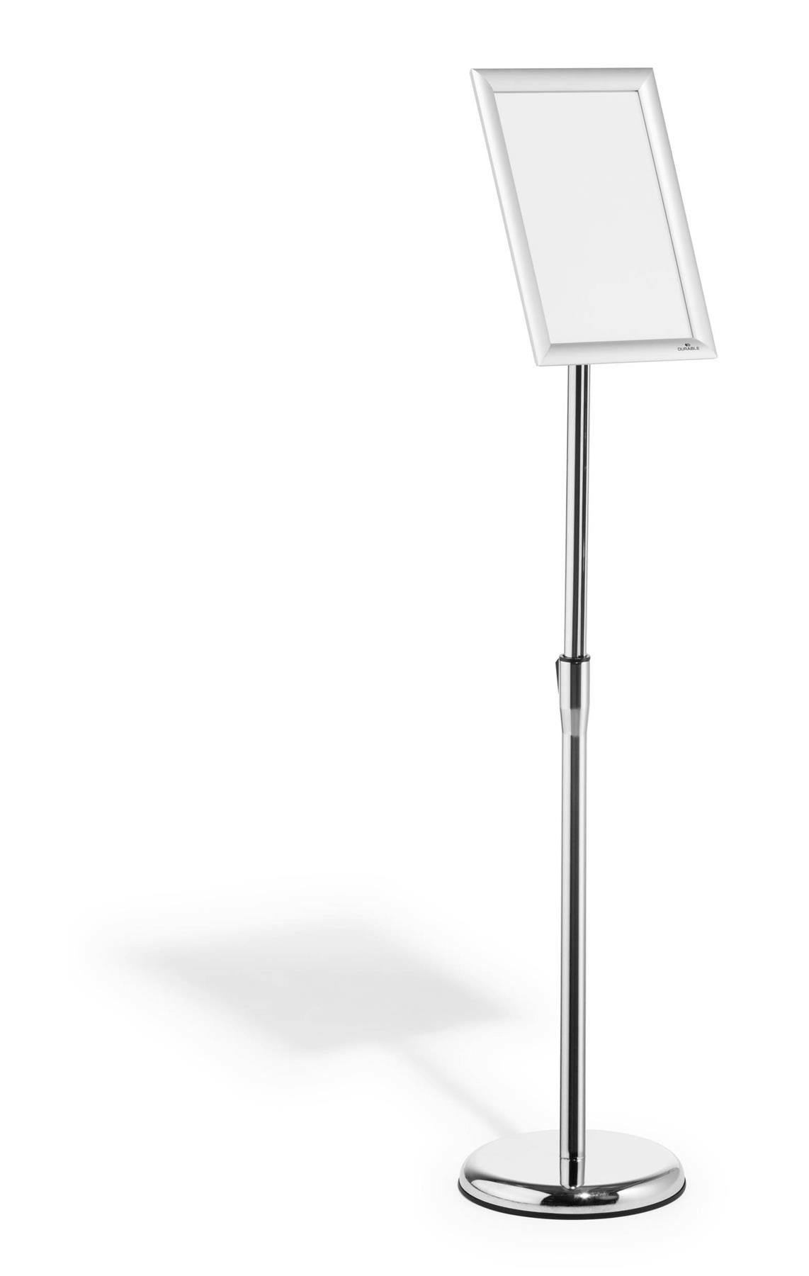 Rackhams Floor Stand With Aluminium Snap Frame Menu Poster Display | A4
