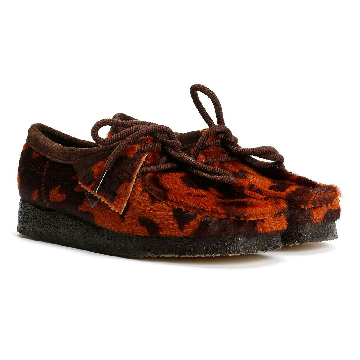 Clarks Originals Women's Brown Wallabee Cow Print Shoes - Uk 3 / Eu 35.5 / Us 5.5
