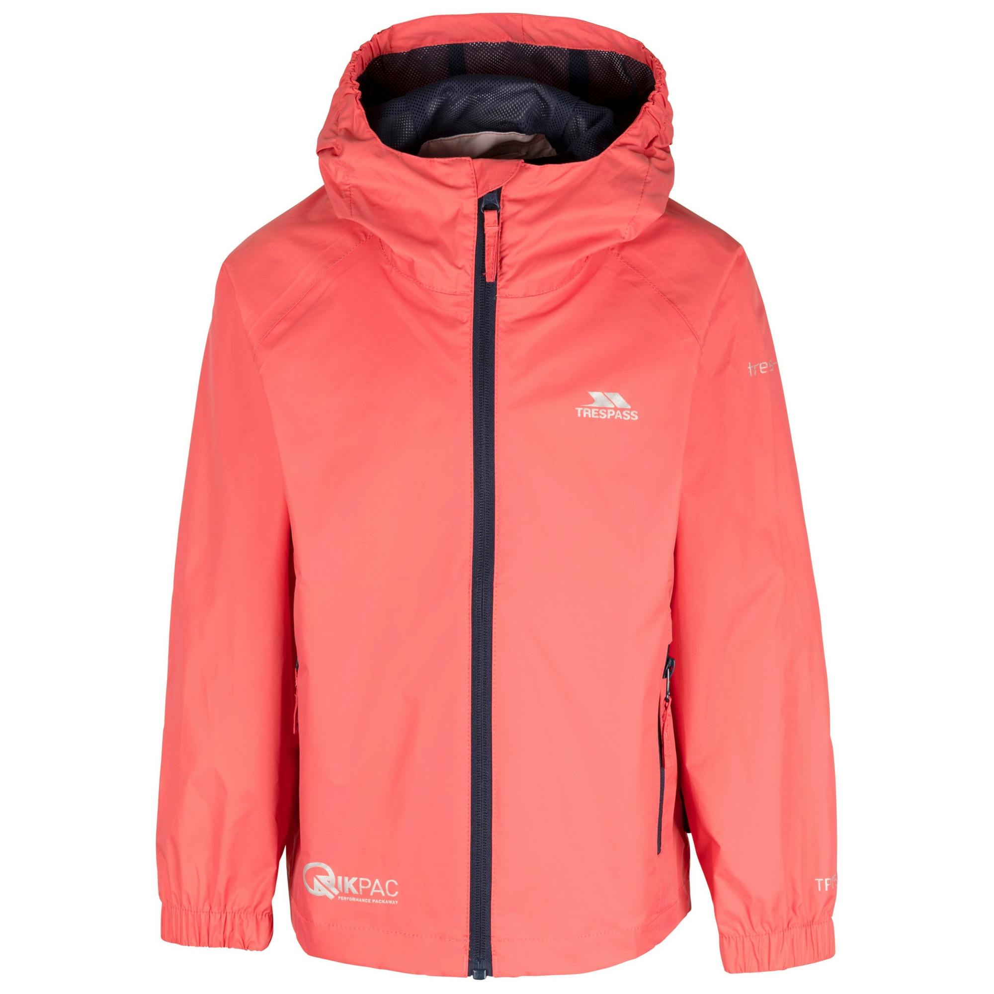 Trespass Peach Childrens/Kids Qikpac Packaway Jacket - Blush - 2-3 Years - Blush - 100% Polyamide