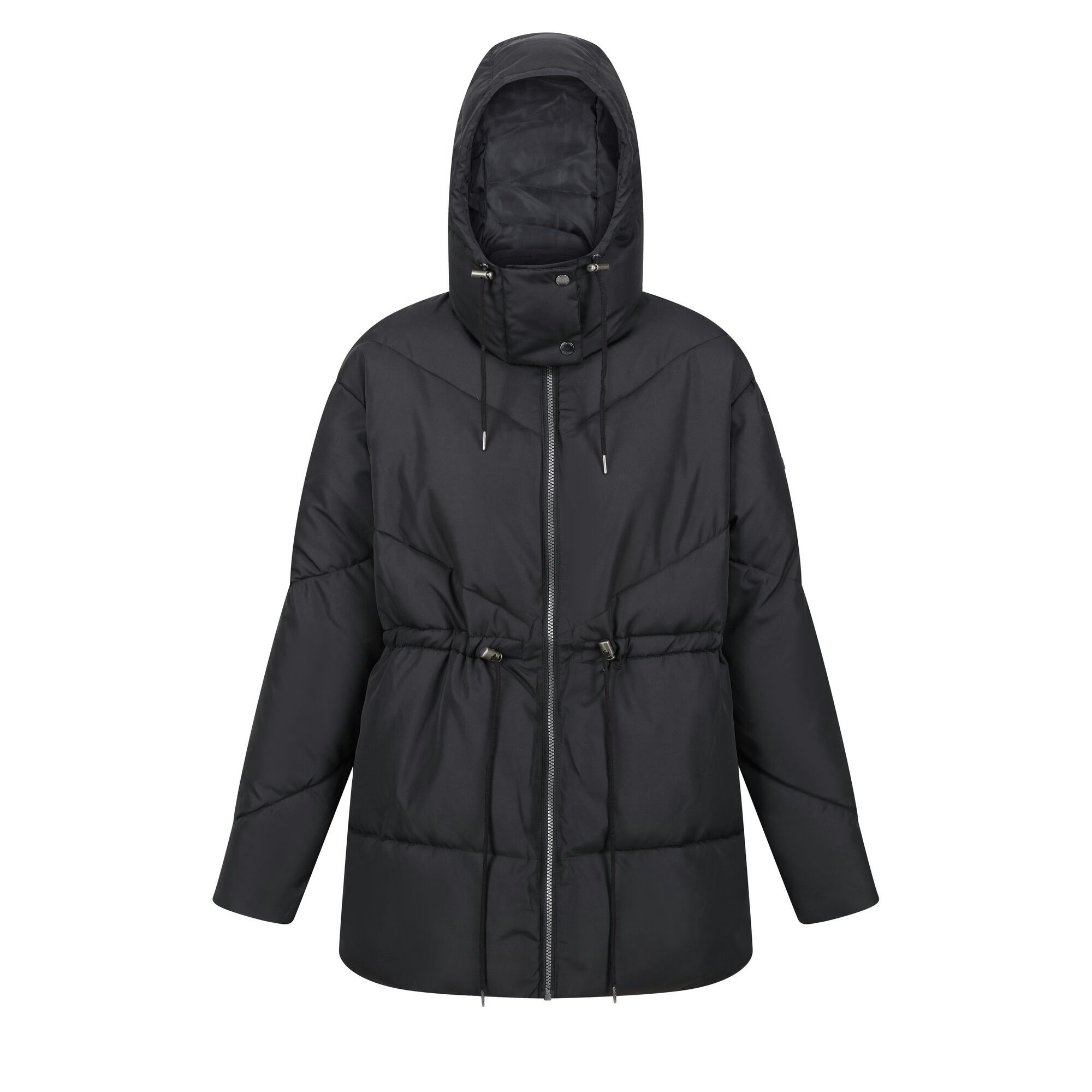 Regatta Women's Black Rurie Baffled Padded Jacket - Size 14 Uk