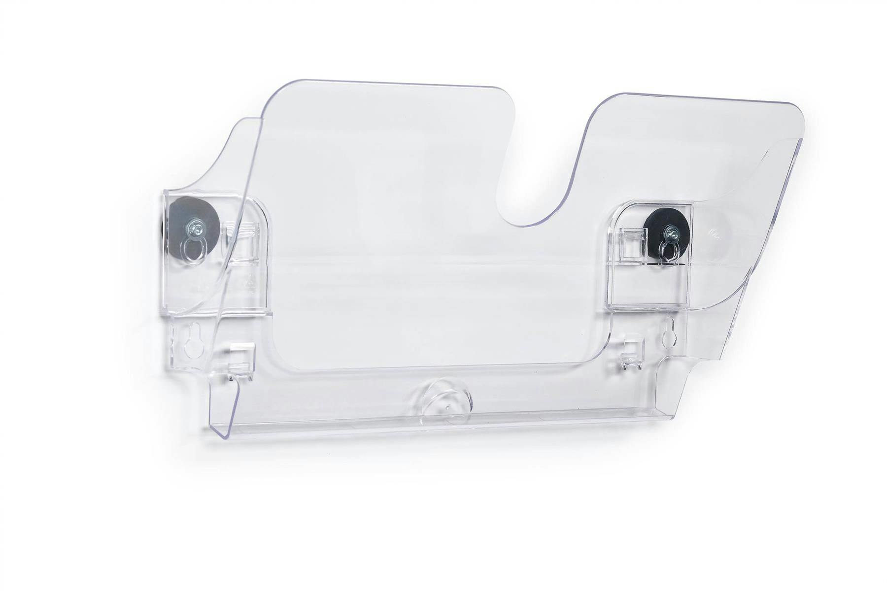 Durable A4 Magnetic Literature Holder | Wall-Mounted Display | Flexiplus | Clear
