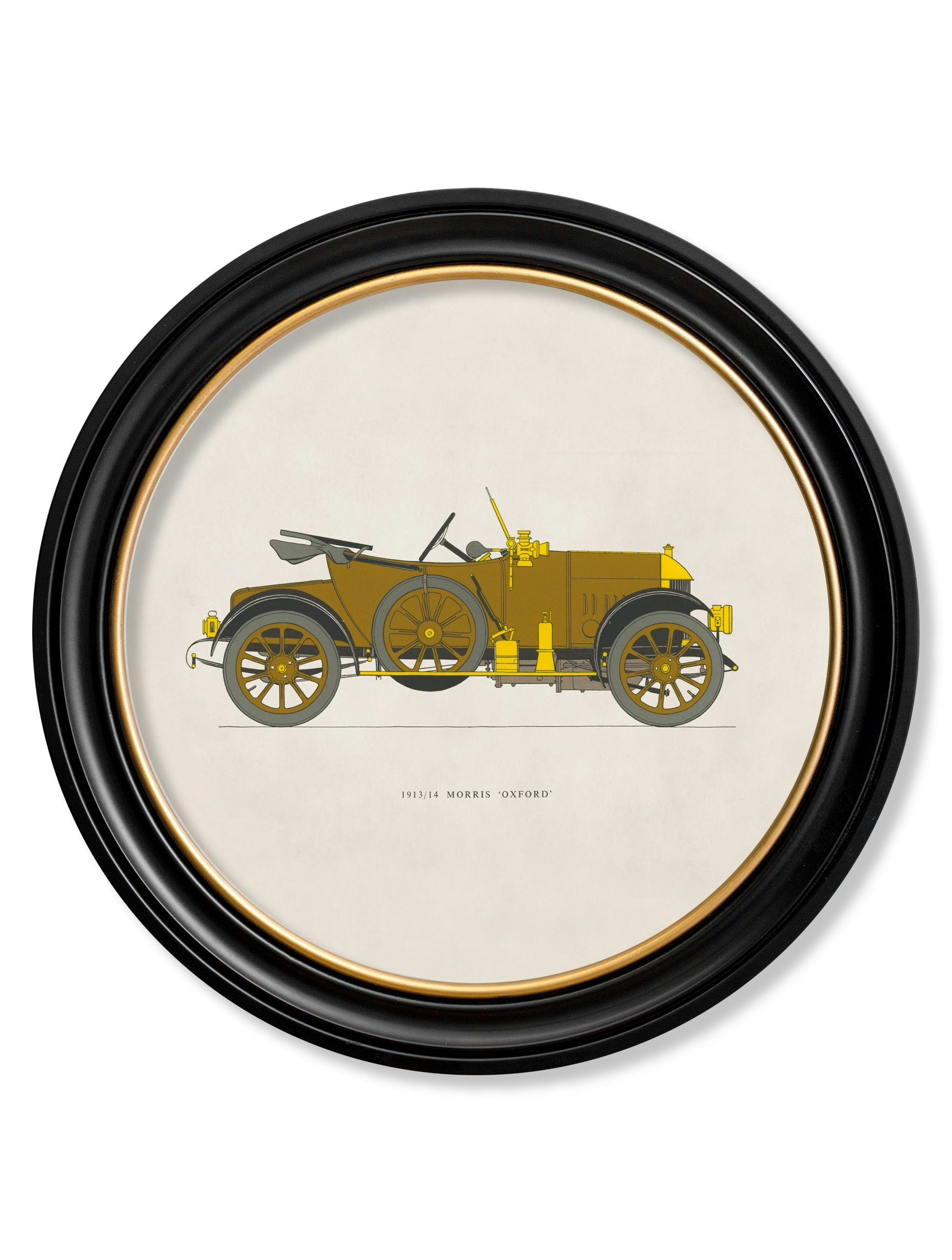 Rackhams 1913/14 Morris 'Oxford' In Round Frame - 70 X 70Cm - Oxford Round