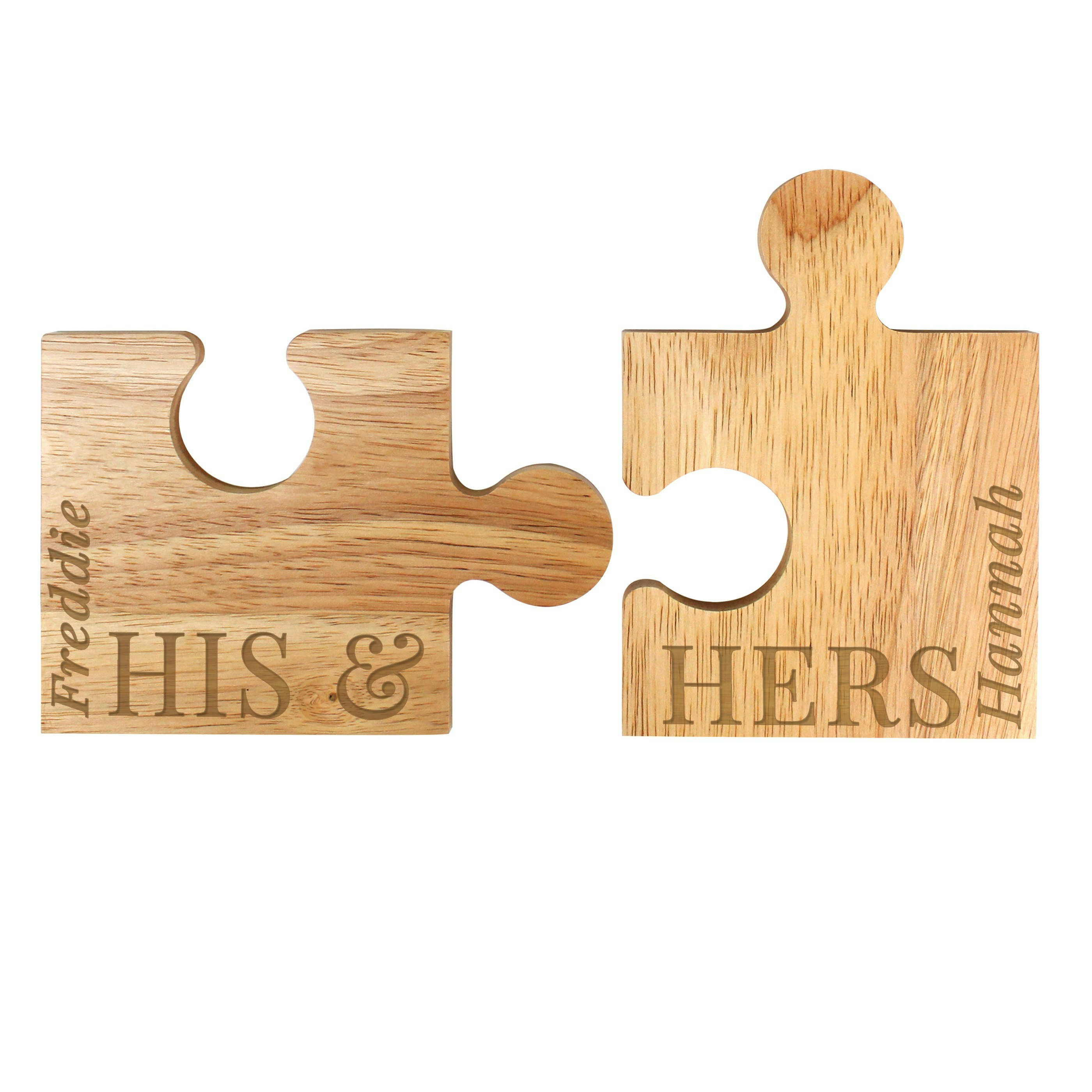 Rackhams Personalised His & Hers Jigsaw Piece Set