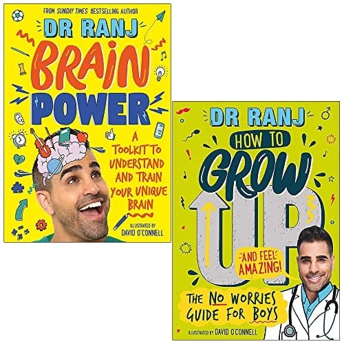 Various Publishers Dr Ranj Singh Collection 2 Books Set (Brain Power, How To Grow Up And Feel Amazing)